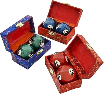 Happy Sales HSHB-YNYG, One Chinese Health Balls Baoding Iron Ball, Ying & Yang, Order with One Random Color Pick