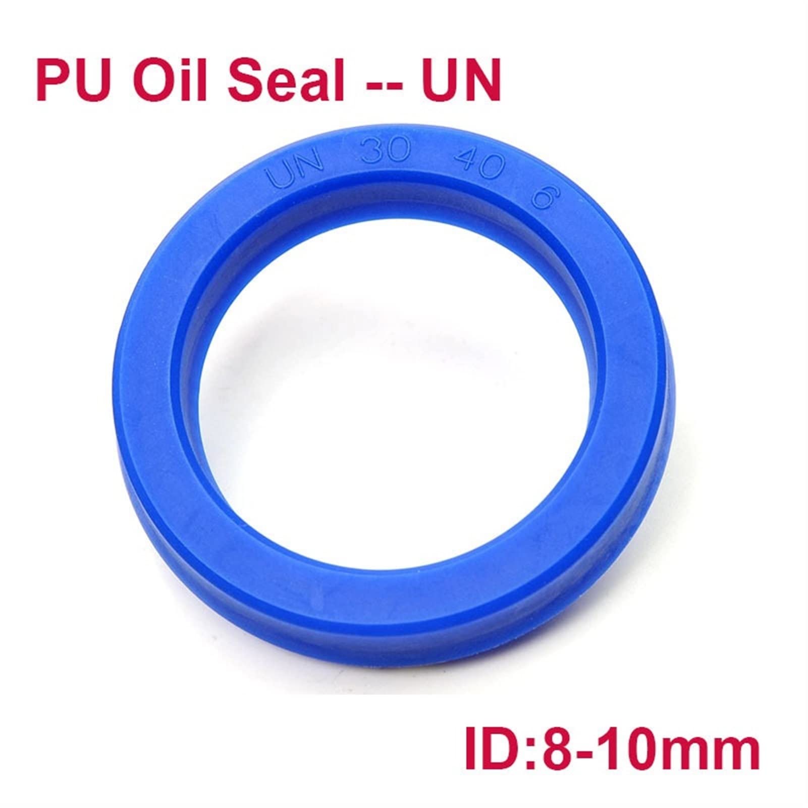 Juntas tóricas Junta tórica de sellado, anillo de goma, arandela de sellado, 10 piezas, sello de aceite hidráulico de PU, sello de eje radial UN, anillo de sello de aceite azul de copa en U de un solo