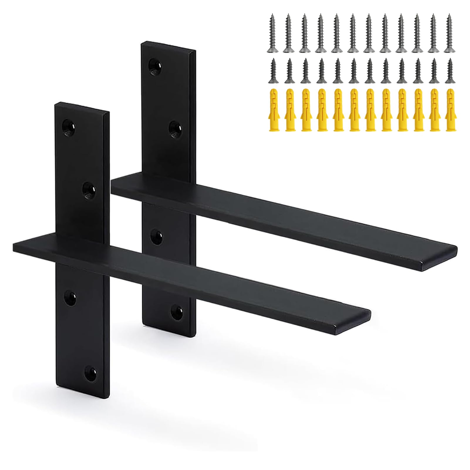Photo 1 of (4-Pack) Hanging T Floating Shelf Bracket, 14" Lx2 W Heavy Duty Steel Knee Wall Hidden Granite Countertop Support Floating Bracket Hardware for Cabinets, Granite, Dishwasher, Bench Seats Vanities