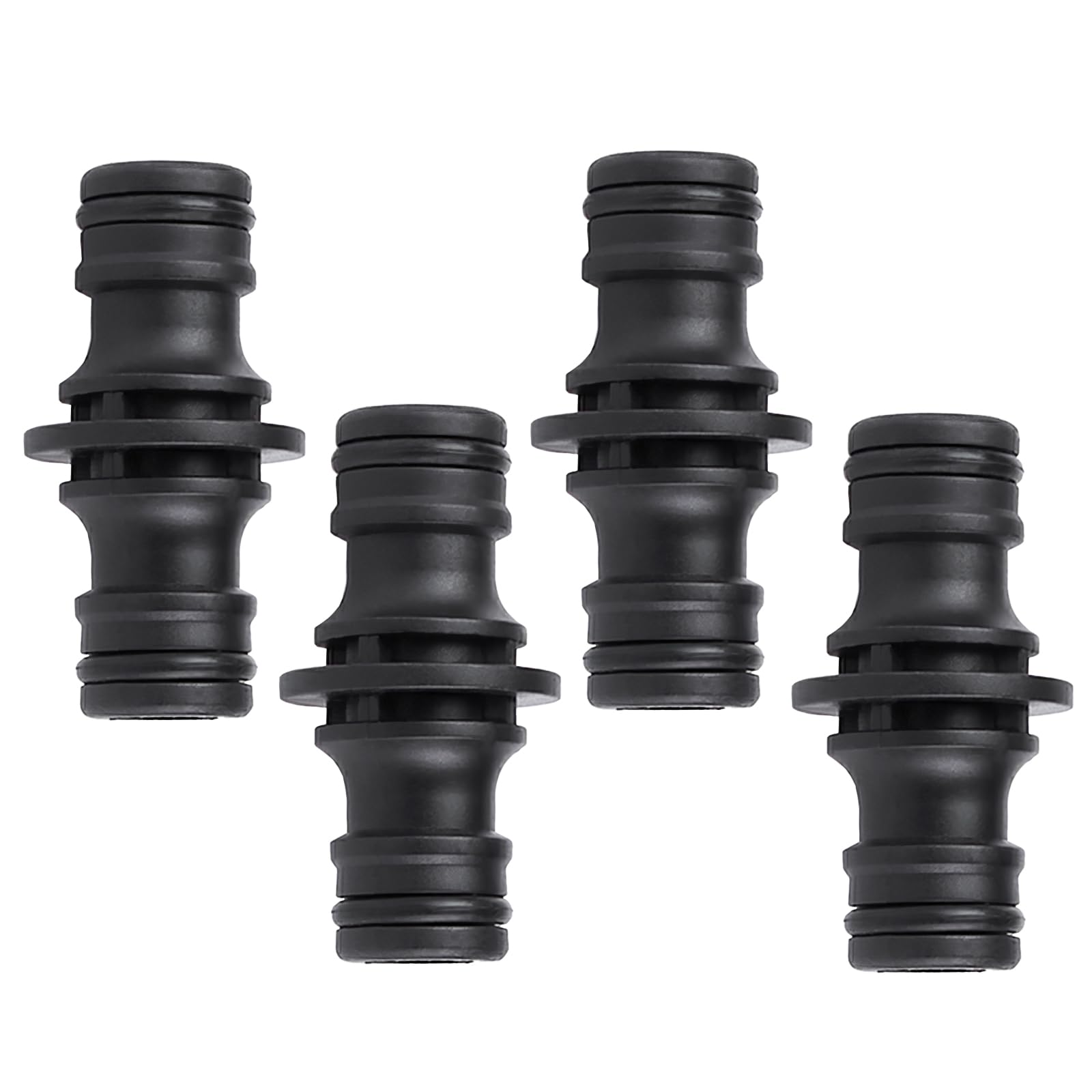 4 Stück Doppelstecker Gartenschlauch Verbindungen, Schlauch Kupplung, Extender Verlängerung Kupplung Verbindungsteil Zwei Wege Kupplung, für Garten und Haus Schlauch