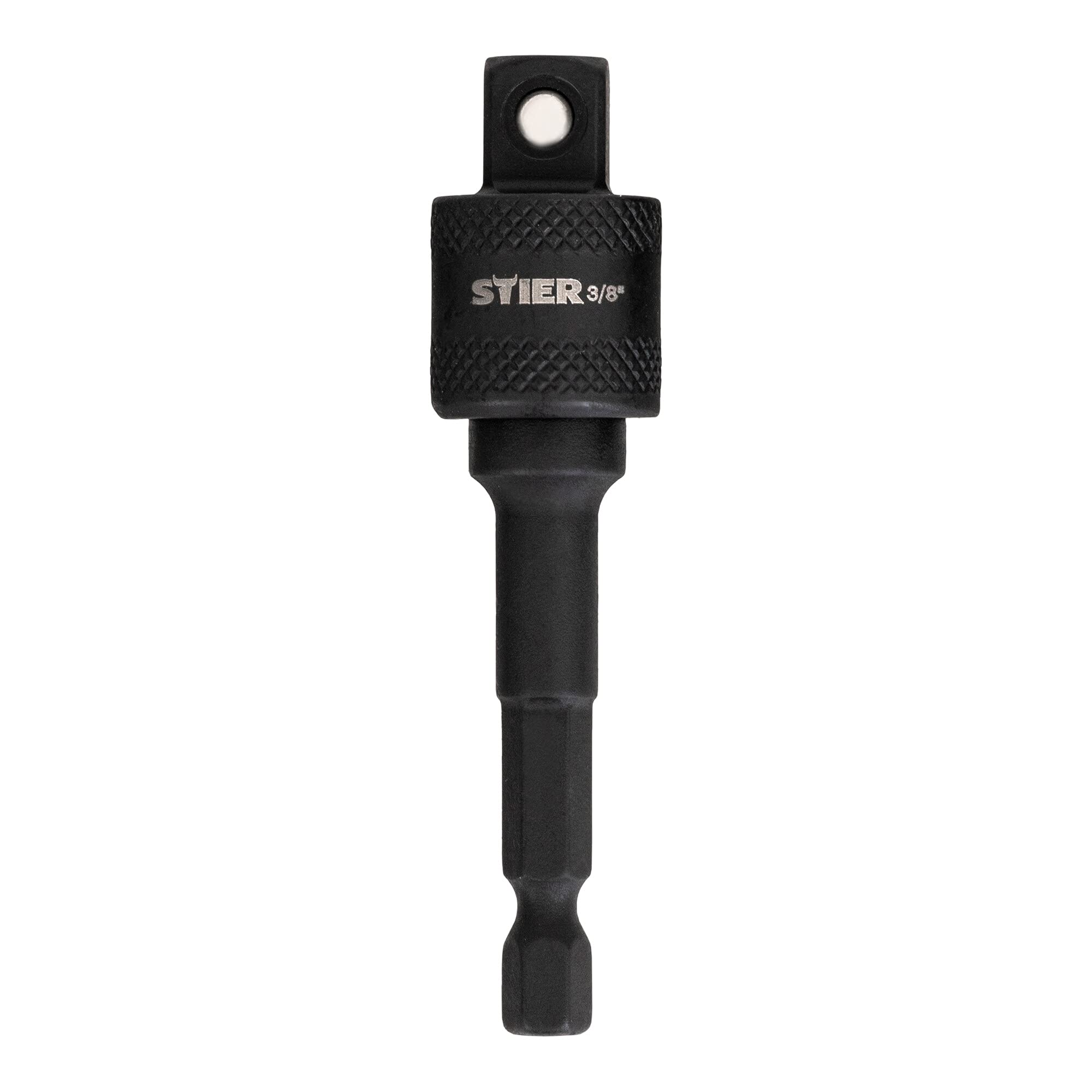STIER Bit-Adapter 3/8" – Sechskant Auf Vierkant, Für Stecknüsse, Mit Schnellverschluss, Für Akkuschrauber