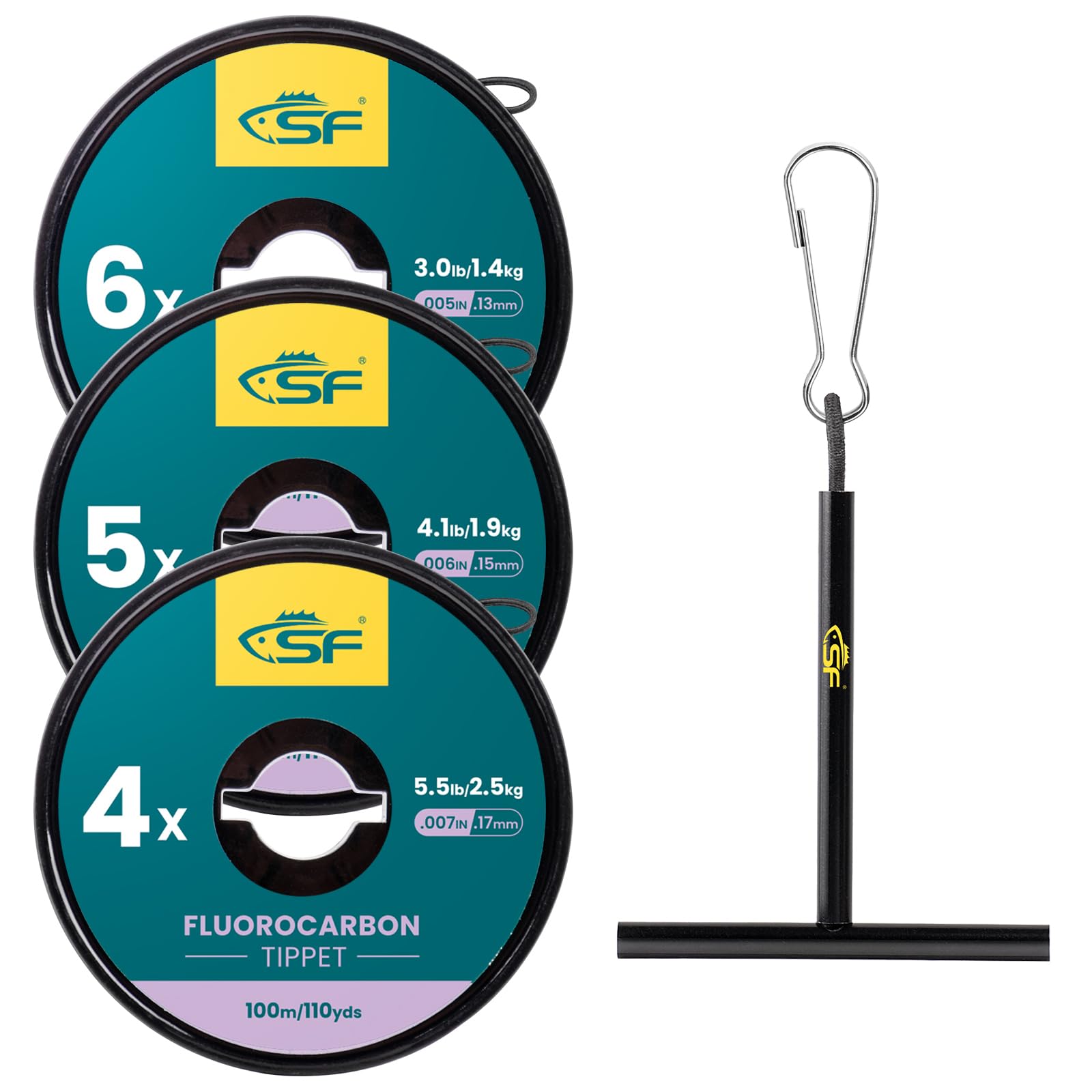 SF Clear Fluorocarbon Tippet Line Fly Fishing Tippets Leaders Trout 75M 100M 0X 1X 2X 3X 4X 5X 6X 7X