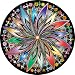 Bgraamiens Geometric Colorful Mandala 1000 Piece Jigsaw Puzzle - Round Blue Mandala Puzzle With Unique Patterns For Adults & Families