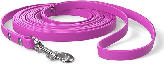 5m Schleppleine, Hundeleine, Handschlaufe, Magenta, extra schmal, schmutz- und wasserabweisend