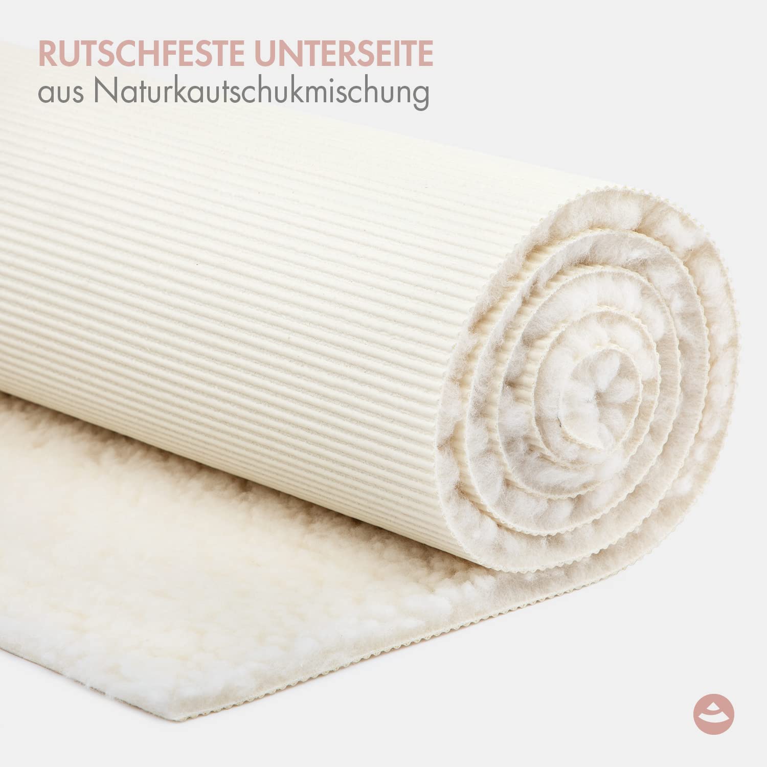 Bodhi Schurwoll-Yogamatte Natur | Schurwollmatte | 100% Schafschurwolle (1200 g/m²)| Weich & Isolierend | VISHNU