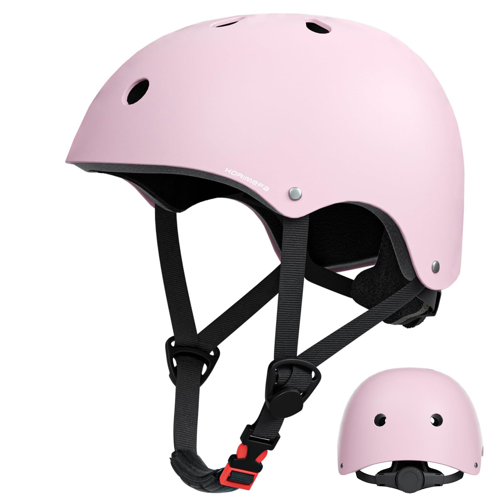KORIMEFA Toddler Kids Helmet for Bike Scooter Skateboard Roller BMX Bicycle 2-13 Years Boy Girl, Impact-Resistant/Lightweight/Breathable/Adjustable, 46-58cm