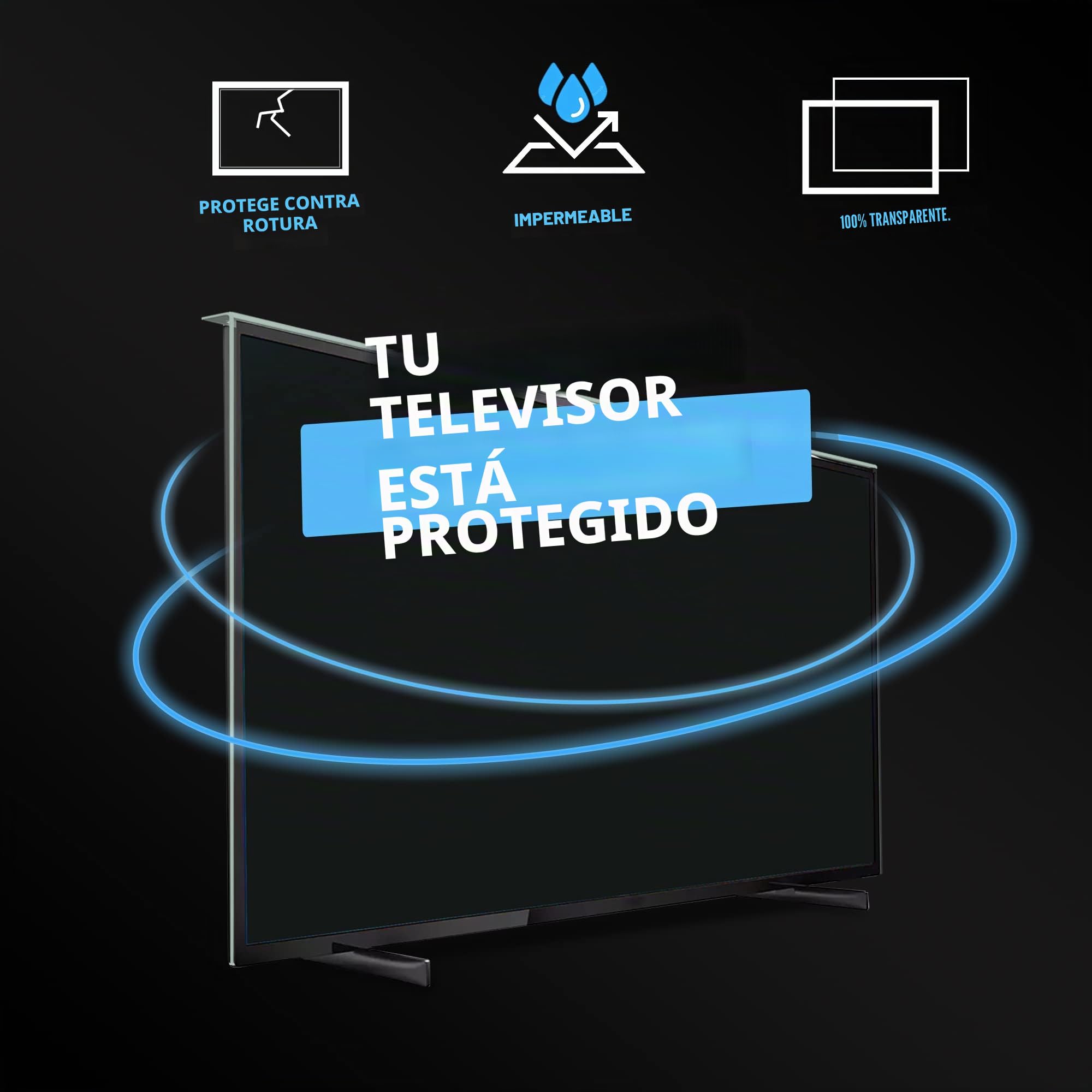 VENTON Protector de pantalla de TV de 82 pulgadas (32 pulgadas) – Película de TV para LCD, LED, 4K OLED y QLED HDTV Protector de Pantalla para TV – Protección contra daños TV – Suspendido y fijo