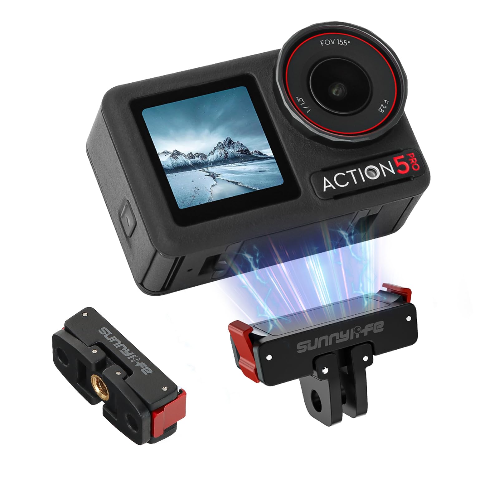 for DJI Magnetic Mount Adapter for Action 5 Pro Accessories, Osmo Nano Quick Release Adapter Mount for DJI Osmo Action 5 Pro/Osmo 4/Osmo 360