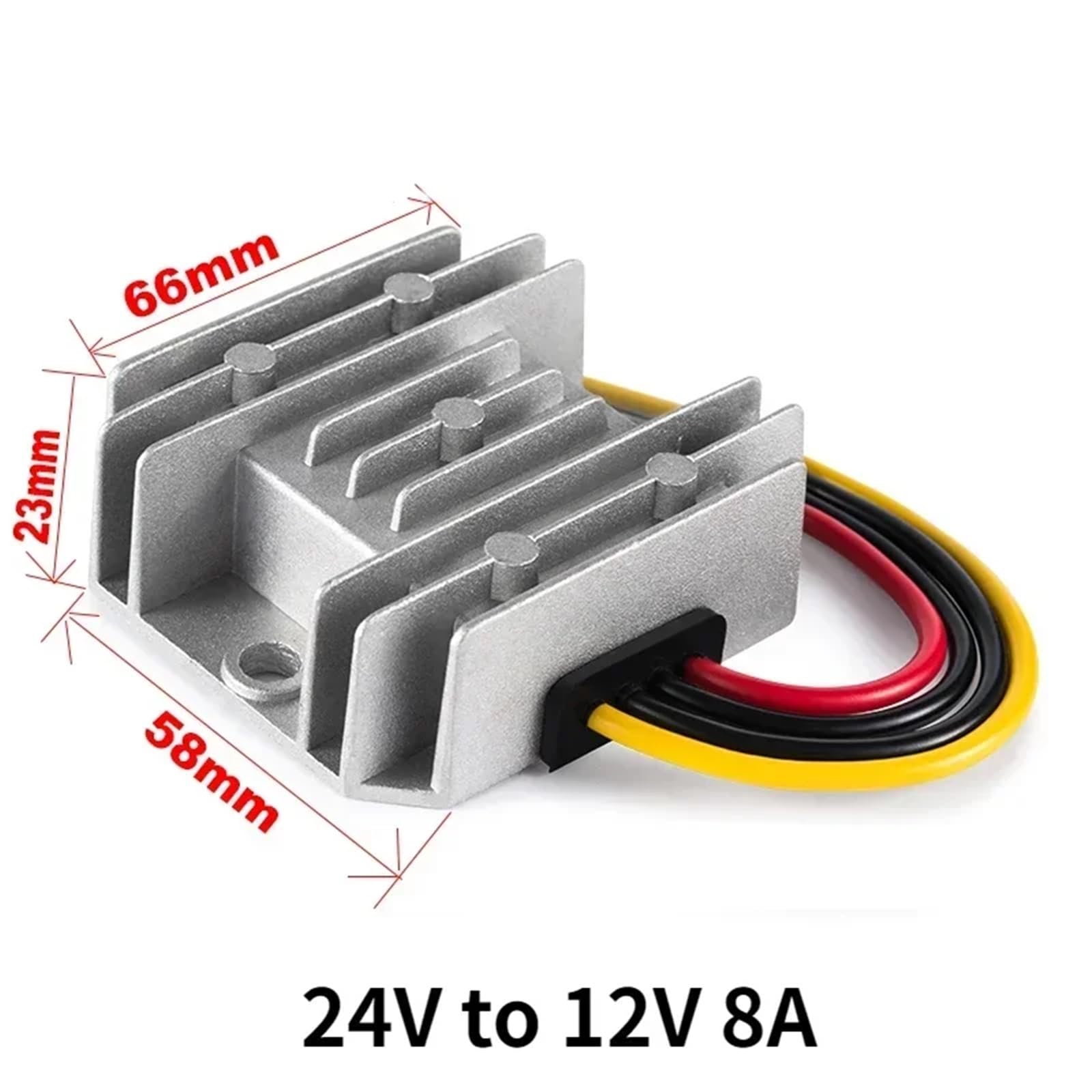 1 trasformatore di tensione da 24 Volt a 12 Volt, 40 A, 24 V a 13,8 V, 30 A, 20 A, 15 A, 10 A, 8 A, 5 A, trasformatore di tensione CC convertitore Step Down Buck regolatore (da 24 V a 12 V 8