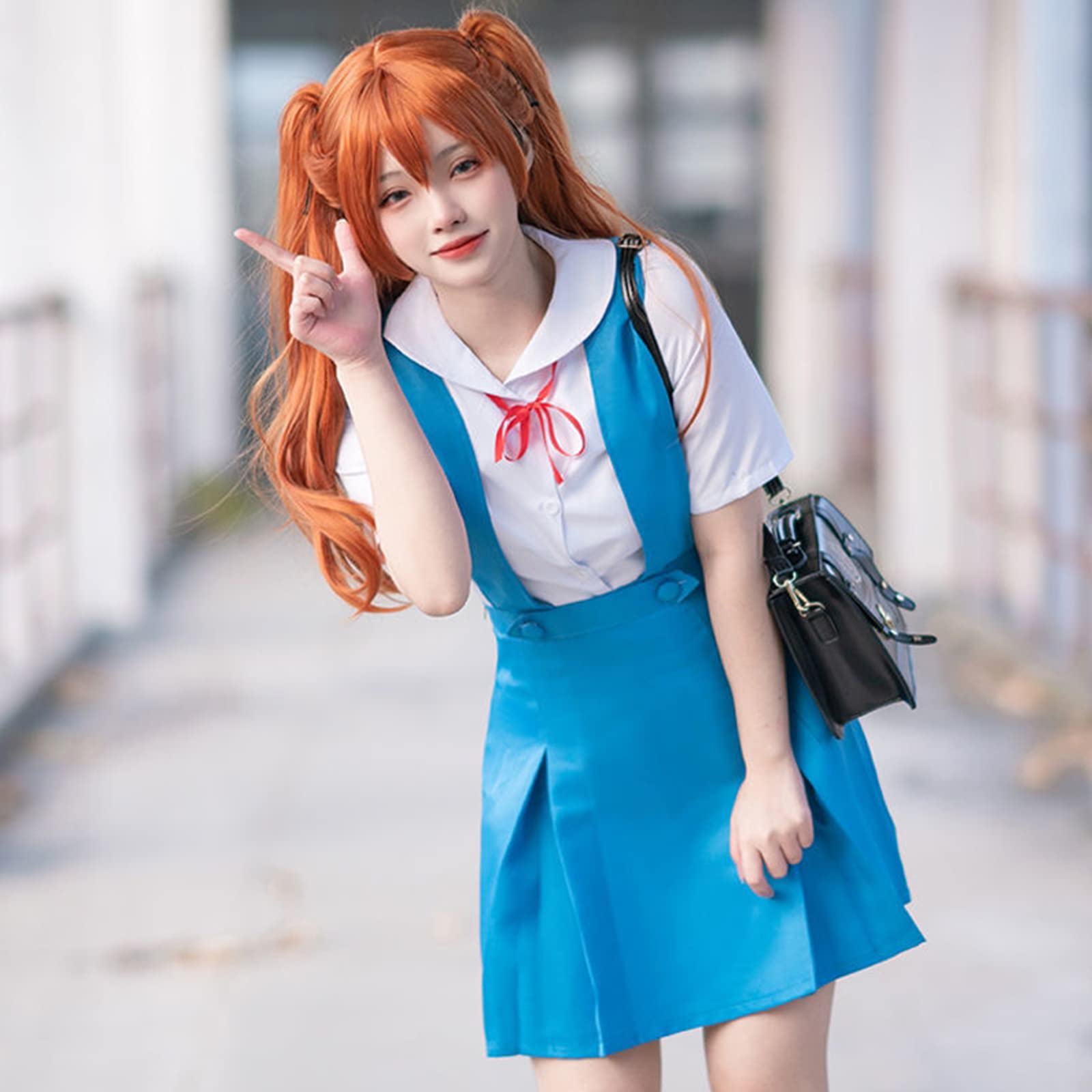 新世紀エヴァンゲリオン 制服 コスプレ レイ アスカ コスプレ】「新世紀エヴァンゲリオン」アスカとレイの制服姿が