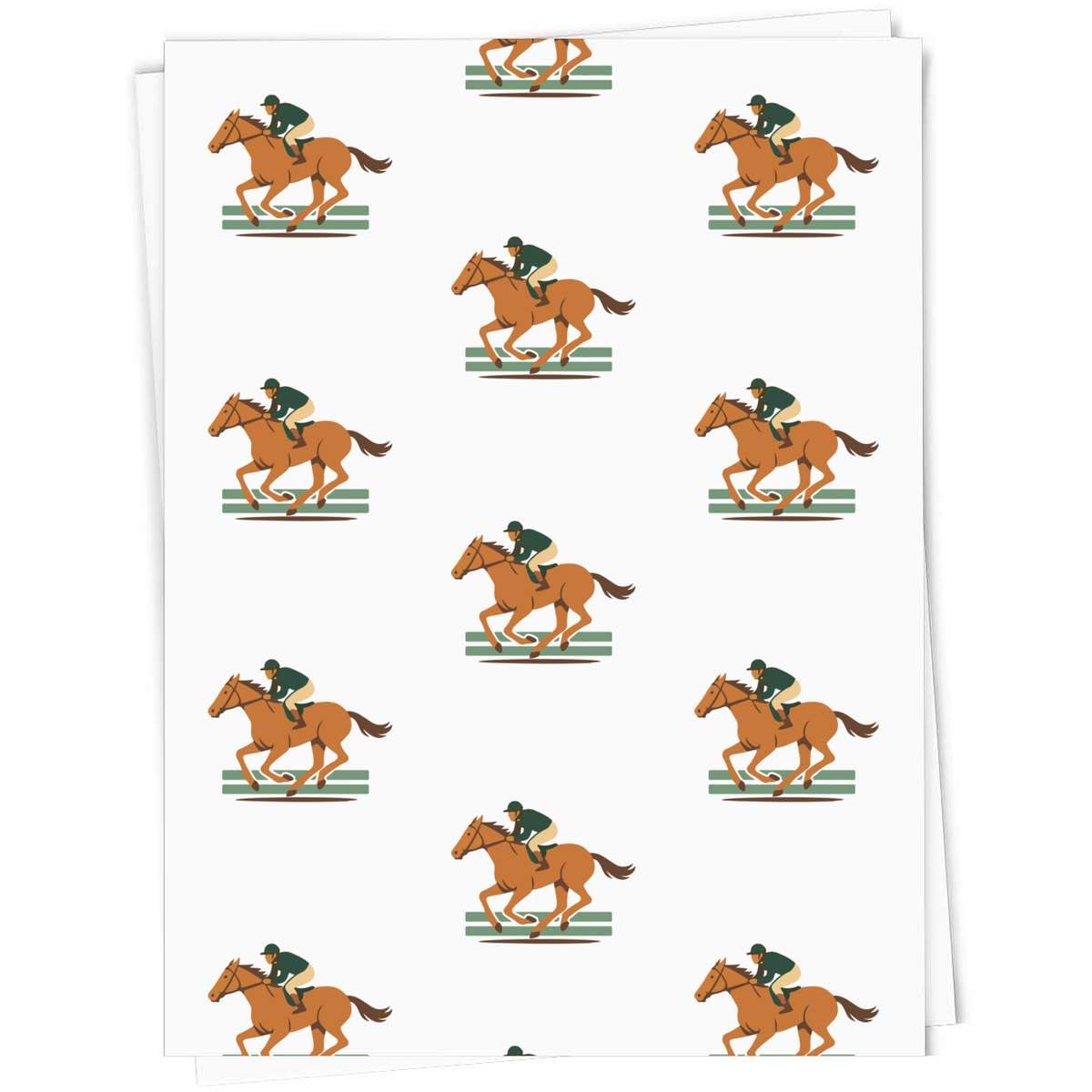 Azeeda 'Racing Horse & Jockey' Gift Wrap Paper (GI00111383)