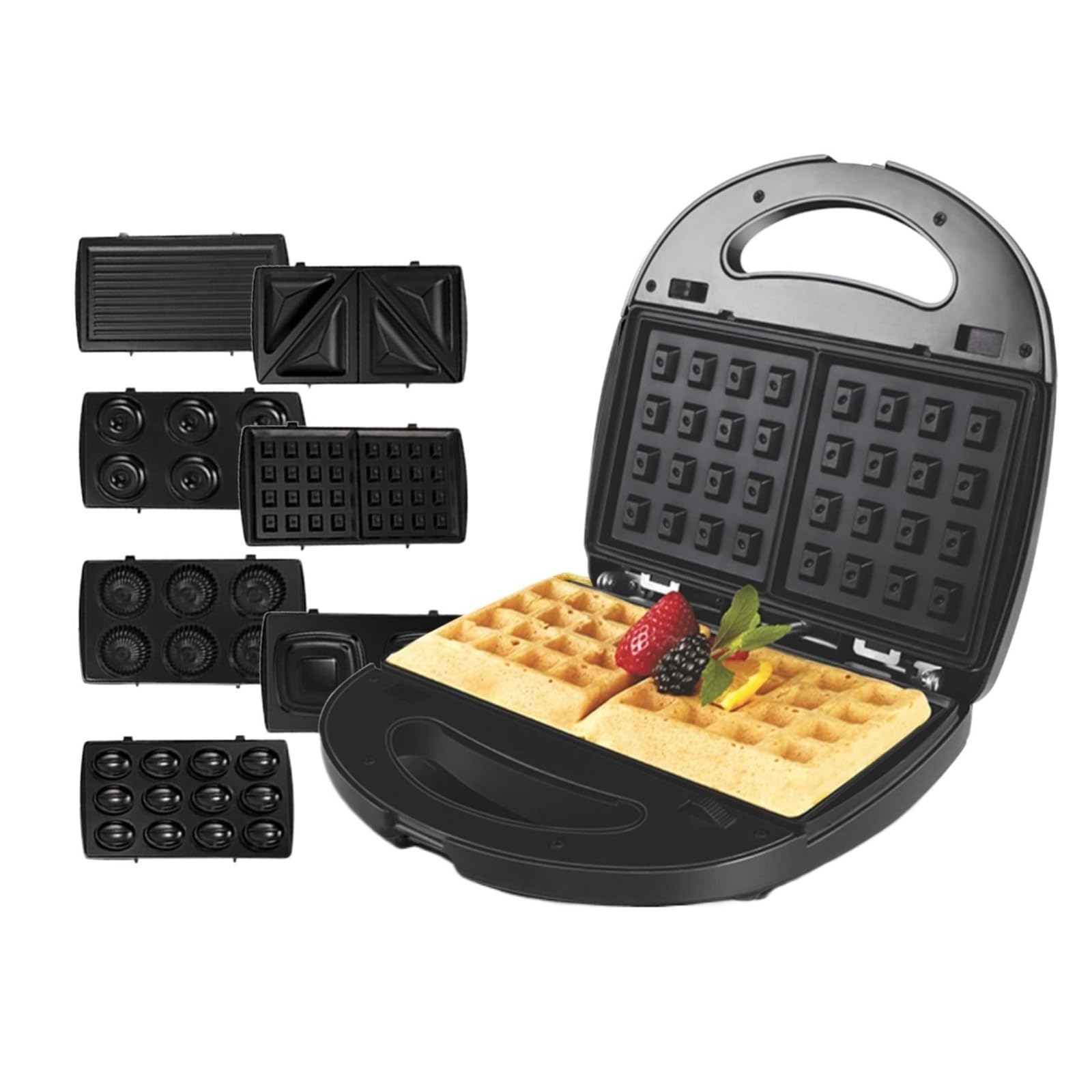 Elektryczna Gofrownica 7 W 1, Grill, Kanapka, Ciasto, Pączek, Orzech Włoski, Talerz Panini, Urządzenia Kuchenne, Toster, Urządzenie Do Śniadań Jednolita Dystrybucja CiepłA