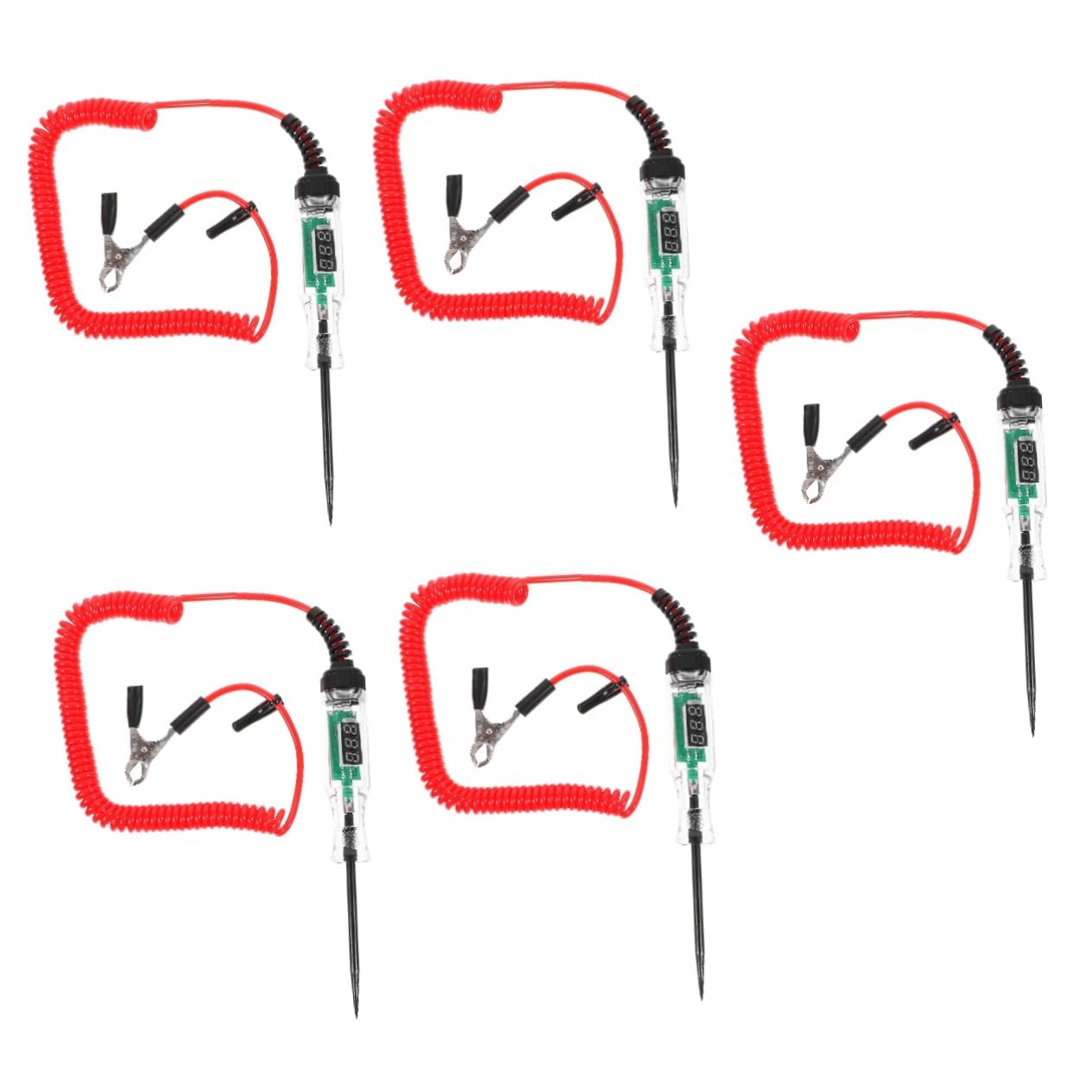 Angoily 5 Piezas Detector de Voltaje Digital para Automóviles con Cable de Probador de Circuitos para Mecánicos y Electricistas Alta Precisión y Uso