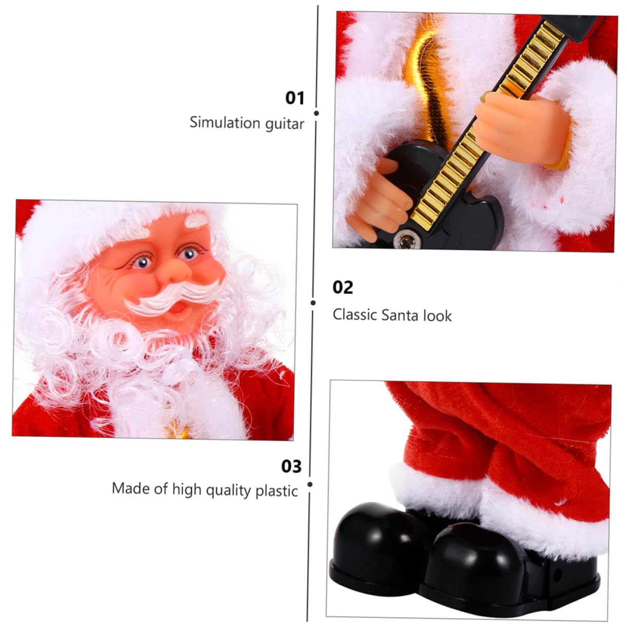 BESPORTBLE Muñeco Eléctrico de Santa Claus Sonoro para Navidad, Juguete Musical para Niños, Material Plástico y Tela, Adecuado para Adorno en Sala de Estar Varios Estilos
