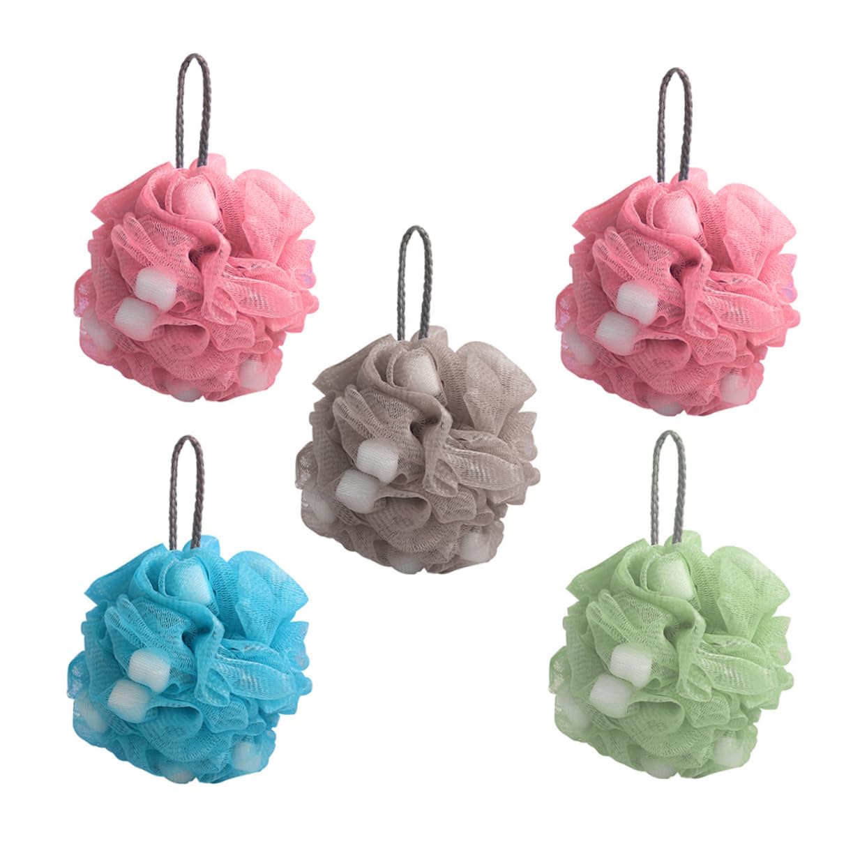 POPETPOP 5 Piezas Bola De Baño De Esponja Pequeña Bola De Baño Bola De Baño De Malla Bola De Hojaldre De Ducha Cepillo De Baño De Esponja Lufa Bebé Granulado Educación Física Tómate Un Baño