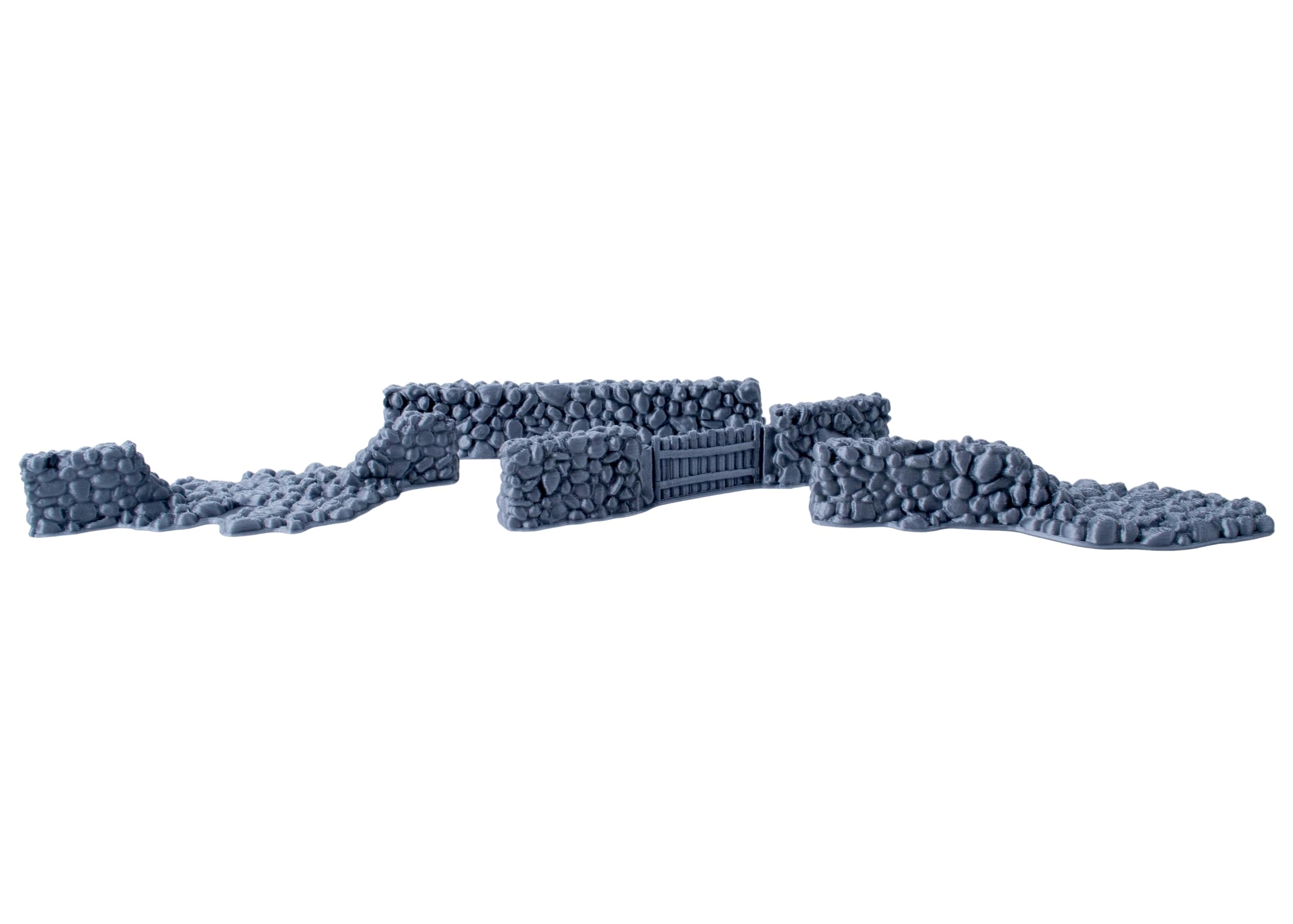 3D Vikings28mm Scale Stone Wall Set: 4-Piece Stone Wall Set for 28mm Tabletop Scenery and Wargame Terrain