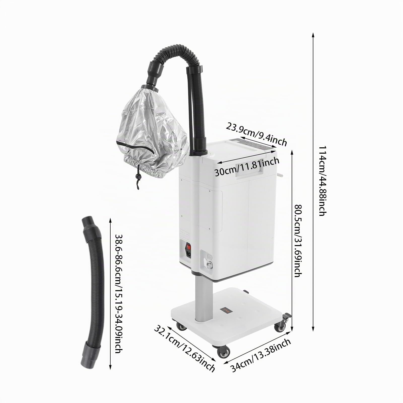 Steamer Salon, Nano Haardampfgerät mit Display, 6 Program, Haar Dampfer Maschine mit Timer, Temperatureinstellbar 0-60℃, Dampfhaube Haardampfer für Haarsalon & Heimgebrauch