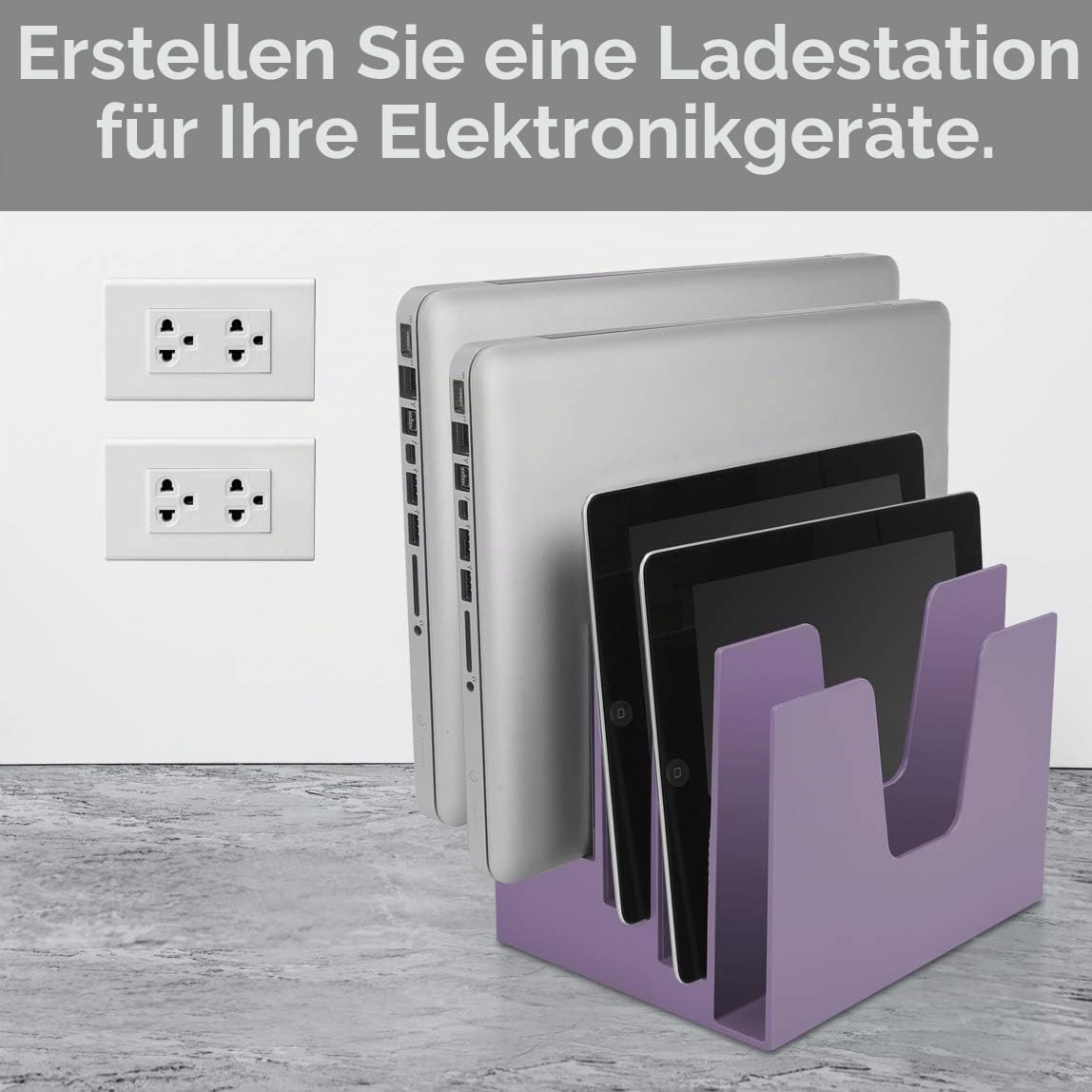 Acrimet 5-Fächer Schrägablage, Dokumenten- und Posthalter, Violett