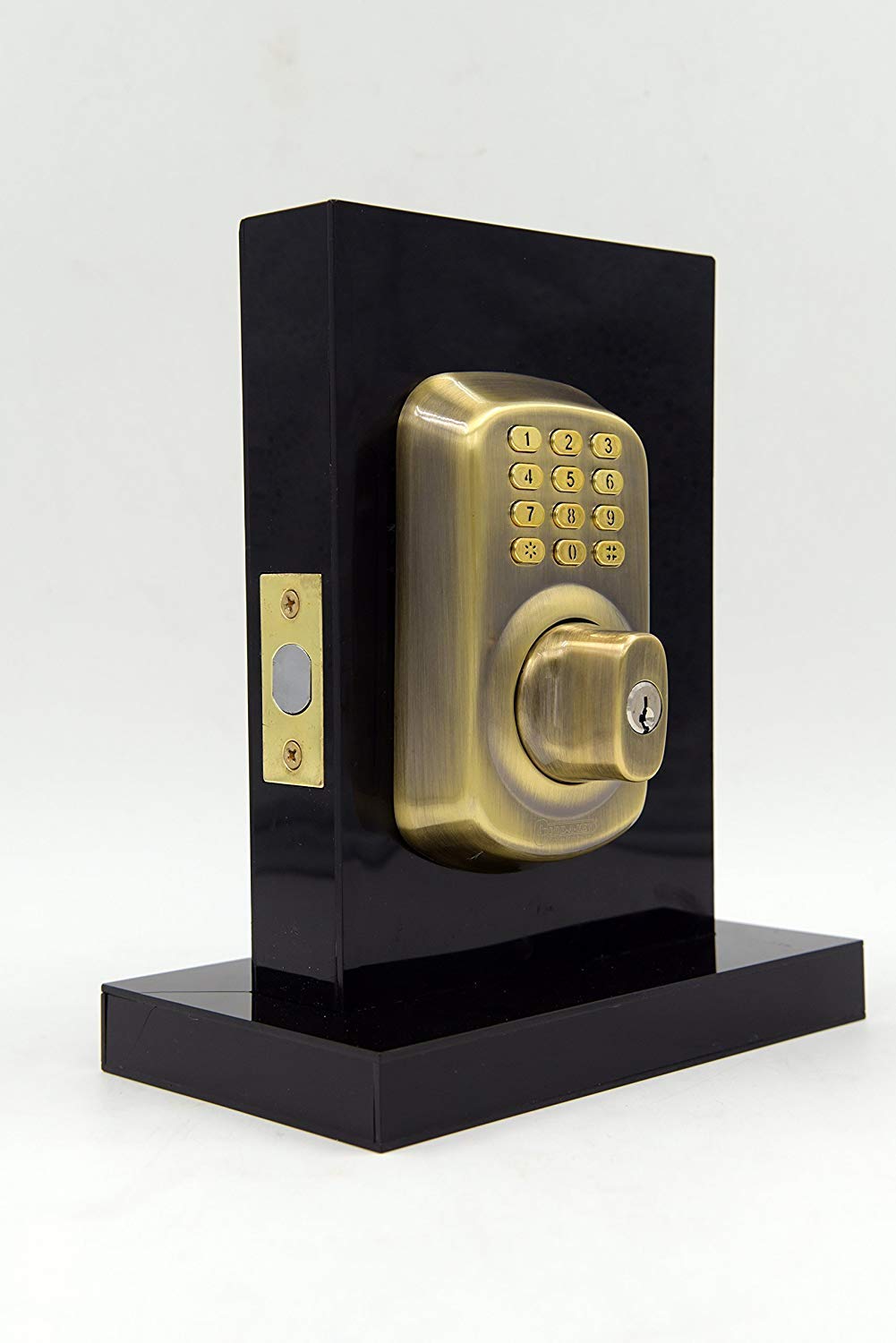 NetBolt Smartlock Keyless Door Lock/Deadbolt/iPhone/Android/Keypad/HOA/Rental Property/Antique Brass