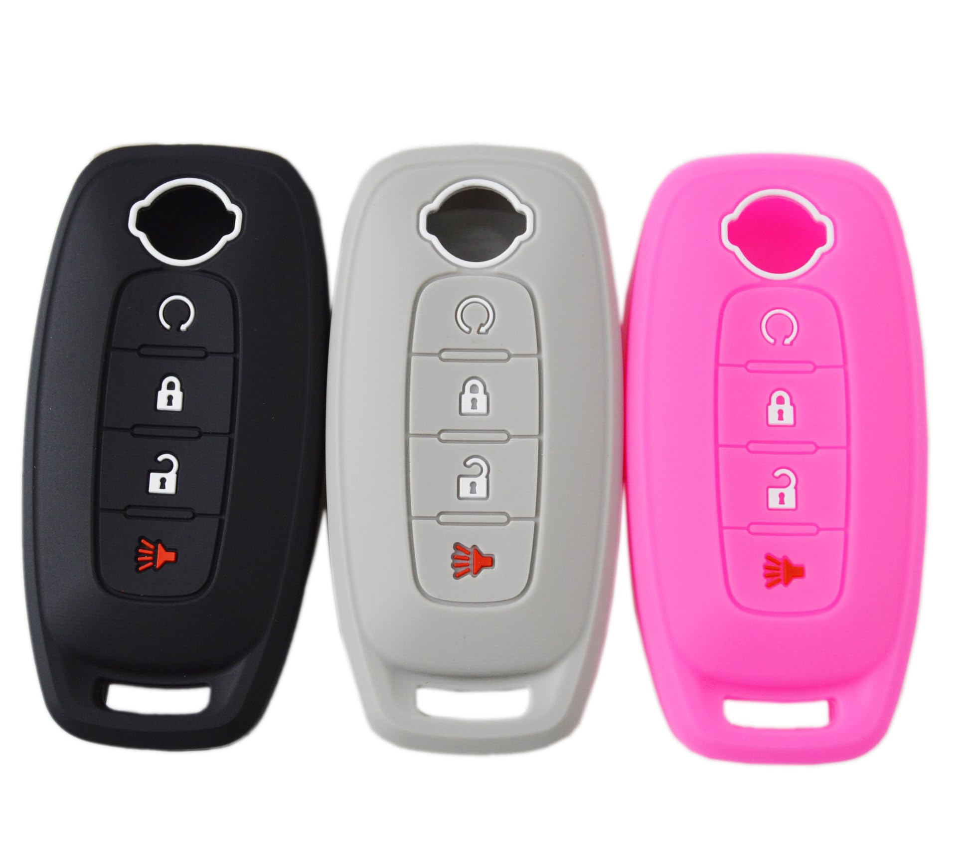 Silicone Key Fob Cover Case Protector for Nissan Rogue SL Ariya FWD Pathfinder X-Trail Sentra SV 2023 2024 2025 285E3-7LA6A Smart Remote