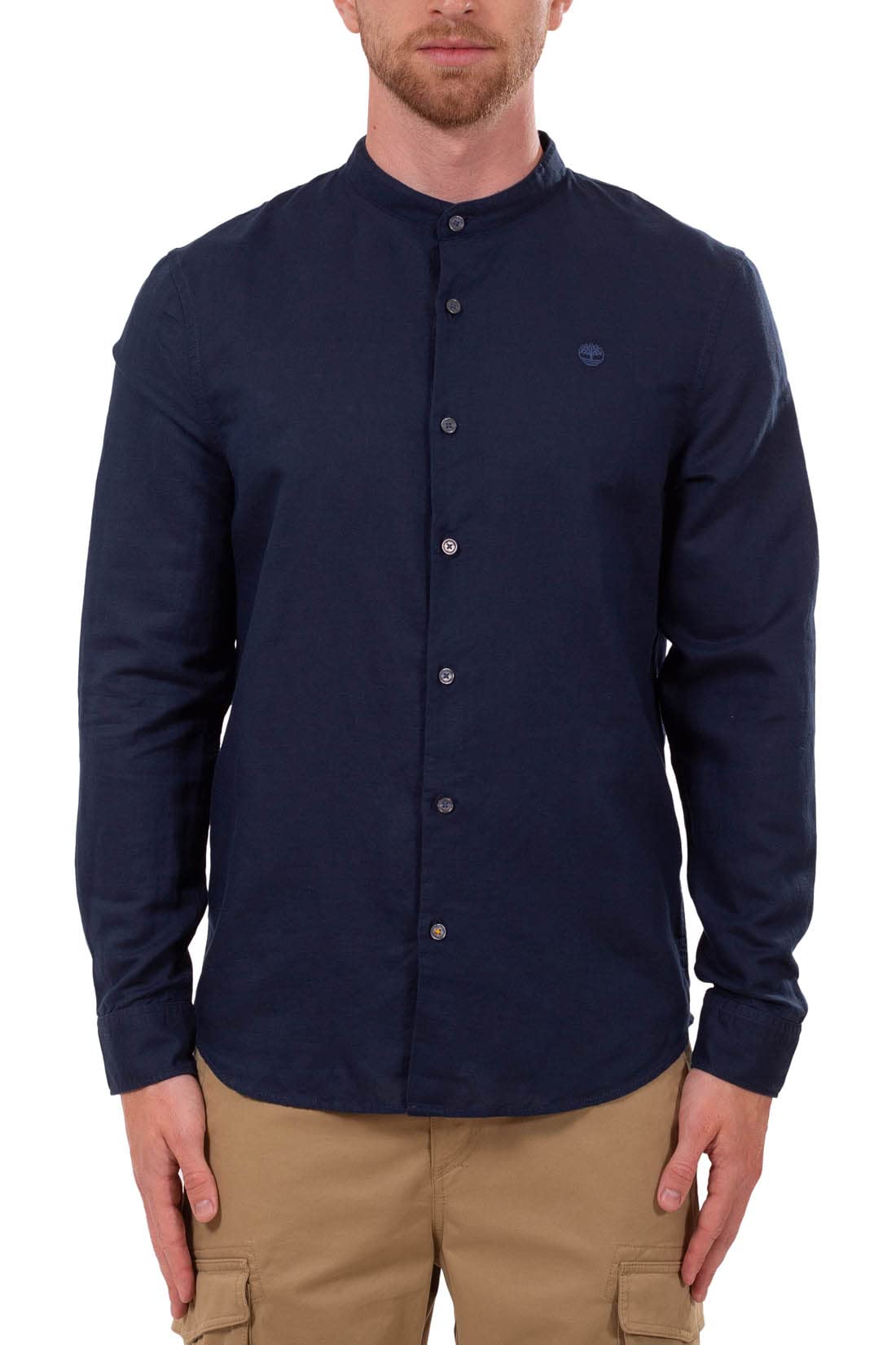TimberlandMens TFO LS Lovell Cot/Lin Korean Solid Shirt (Slim) SHIRT