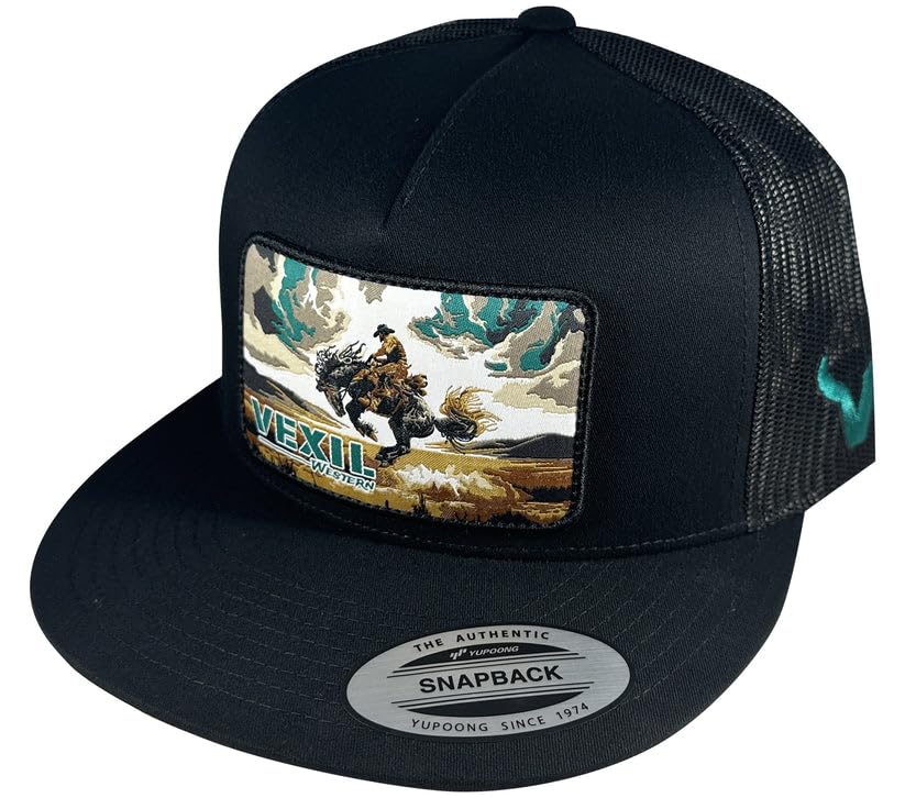 Image of Vexil American Rancher Adjustable Snapback Western Lifestyle Rodeo Southwest Inspired Meshback Hat