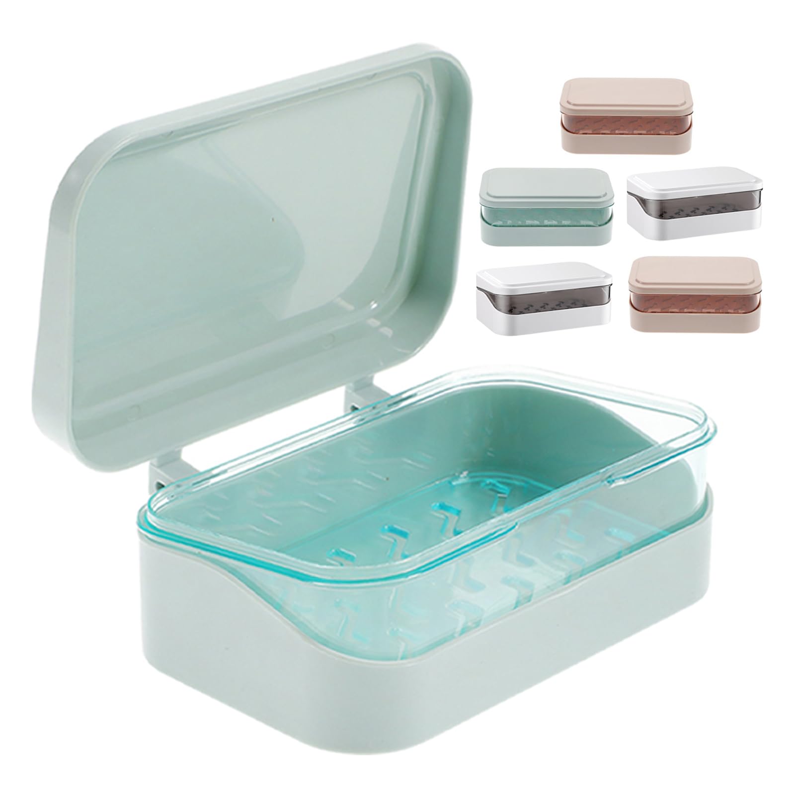 Boîte à savon étanche Baluue avec égouttoir intégré pour shampoing solide et voyage