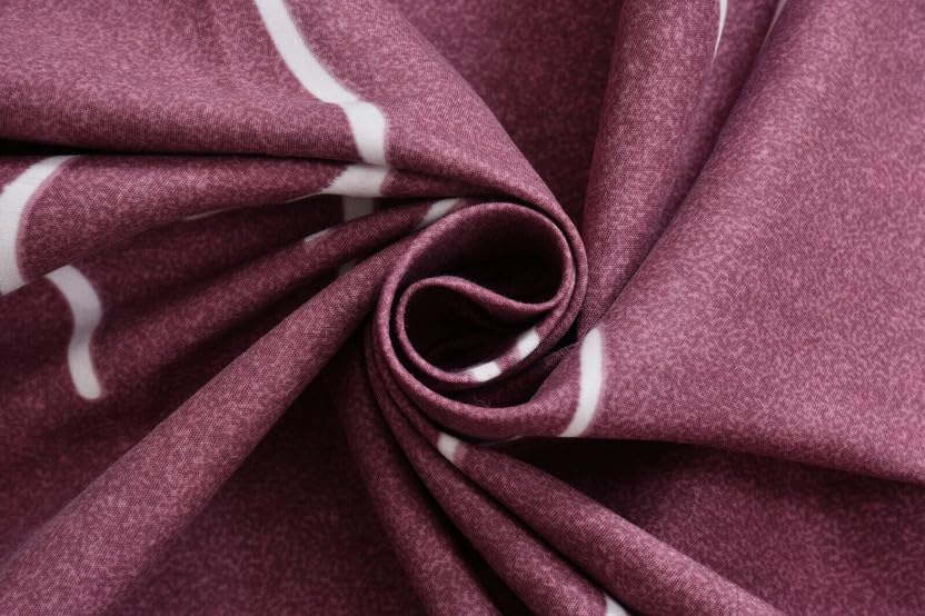 Image of VOMZER 5-Piece Premium Printed Bedsheet Set 300 TC King Size | Cotton Blend Modern Design Flat Bedsheet, Maroon Tree