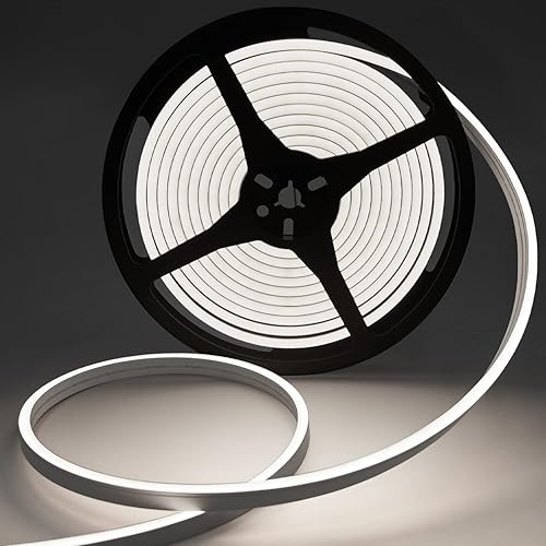 Miniatura 8 de Tira de luces LED de neón, 16.4 pies, de silicona flexible IP65, impermeable, cuerda de neón, 12 V, regulables, luces de neón LED para decoración de