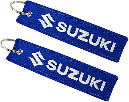 Q1-TECH, 2 llaveros de alta calidad para motocicleta, bordados, estilo JDM