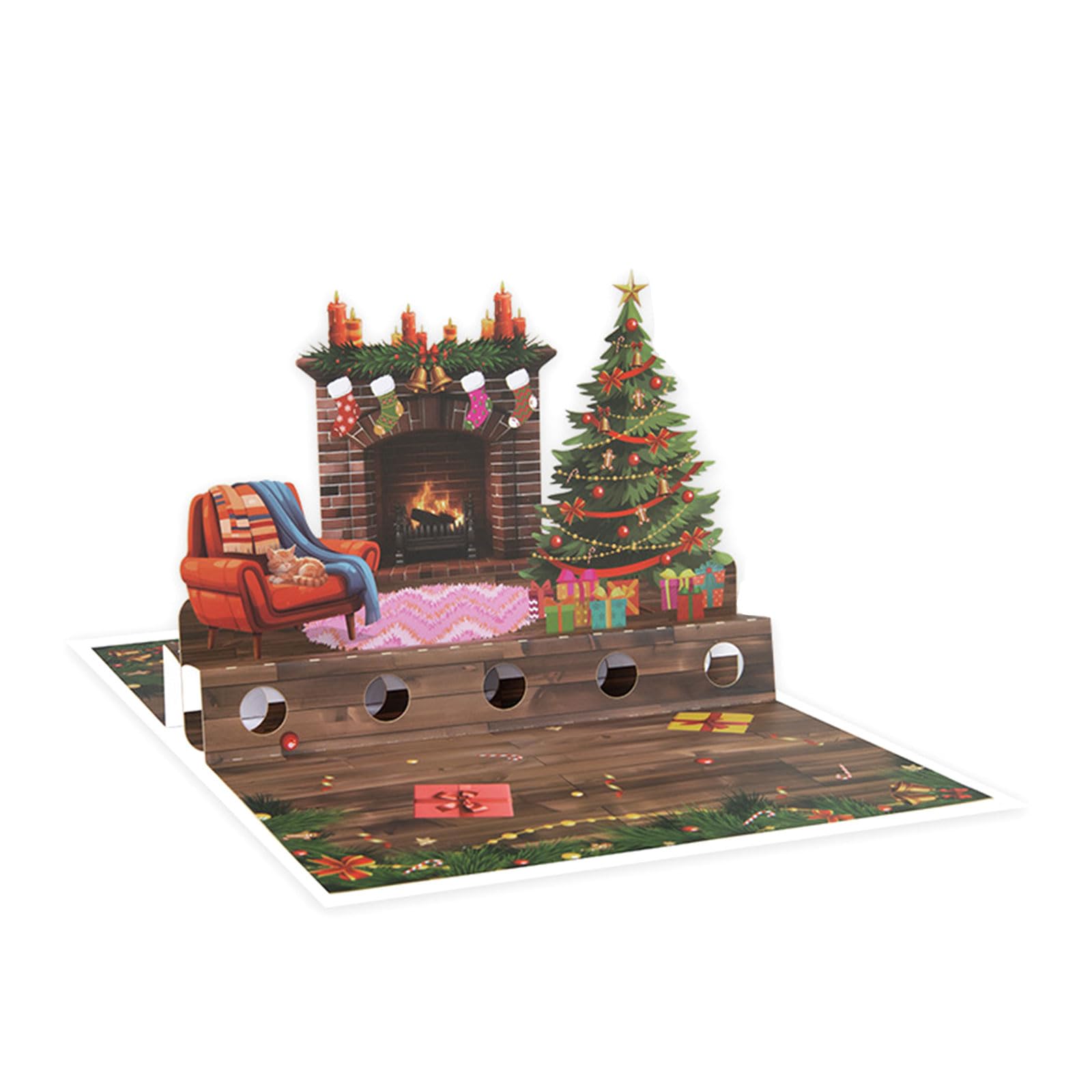Tsophreniq Festival 3D Popup Christmas Card Delicate Holiday 3D Christmas Greeting Cards Collection for Winter Celebration Party Supplies