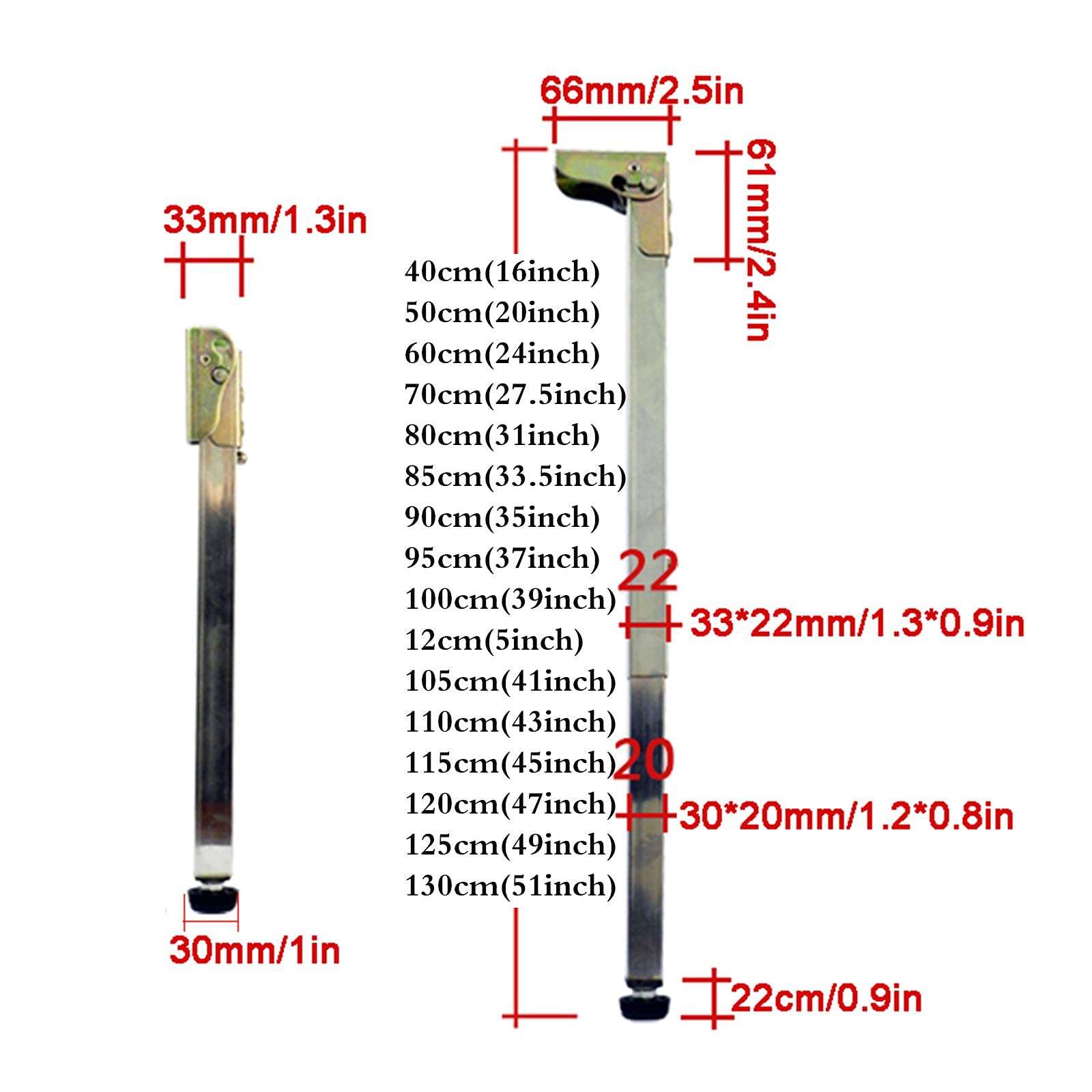 Gambe regolabili per mobili in acciaio inox da 89 cm piedi telescopici da tavolo pieghevoli personalizzabili gambe per tavolo elevazione supporto scrivania regolabile in altezza 90 cm