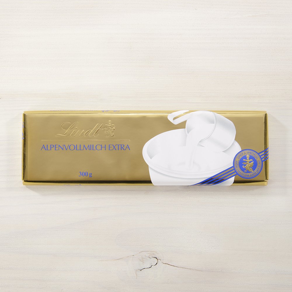 Lindt & Sprüngli Alpenvollmilch Extra, 4er Pack (4x 300 g)
