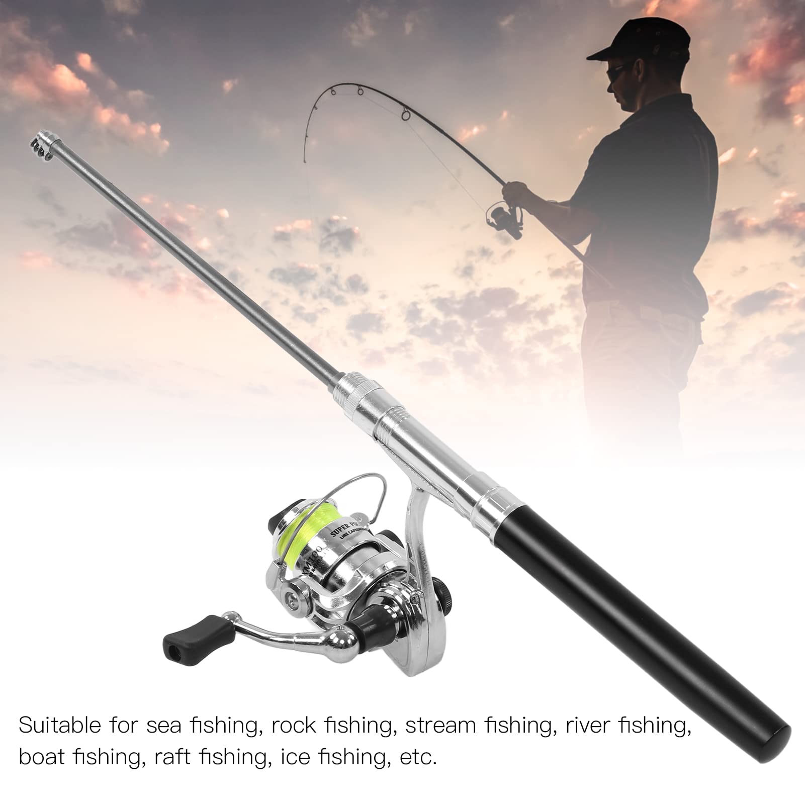 Tragbare Mini-Angelrute Als Stift | Ultralight & Farbecht | 7 Größen Zur Auswahl