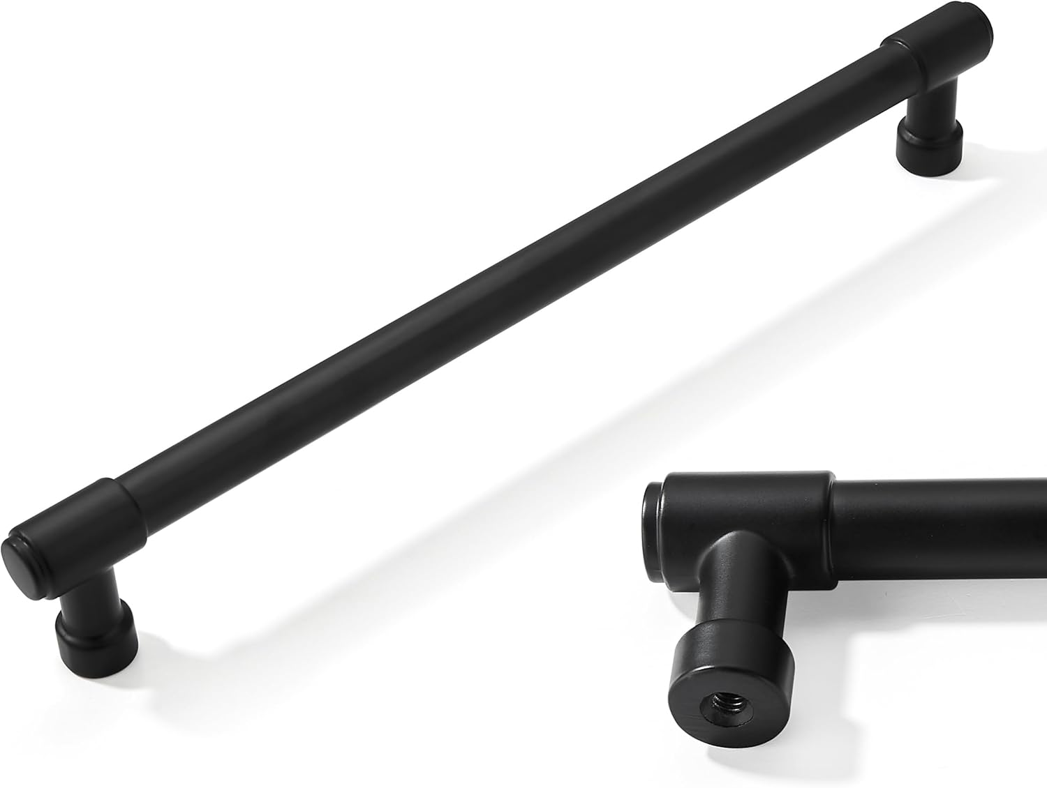 CABDM 10 Pack 8 Inch Kitchen Handles Matte Black Pulls