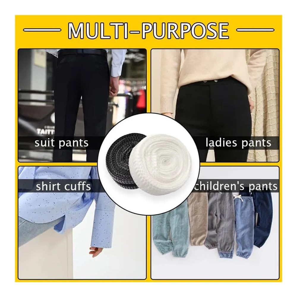 Säumband Bügelband zum Bügeln, 2/3/5M Aufbügelbares Hosenrand-Shorte-Klebeband for Hosenmundpaste Stoffband for Anzughosen, Jeans, Kleidungsstücke, Kleidung, Röcke(White,3Meters)
