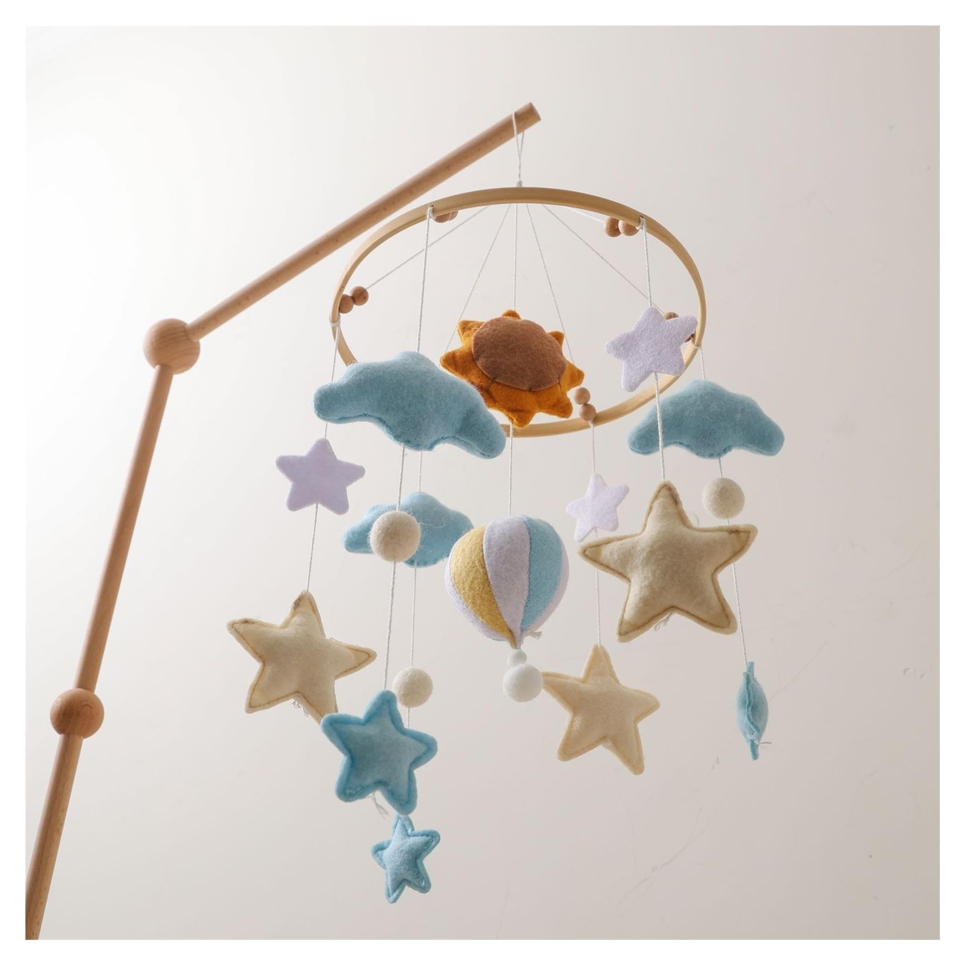 Giostrina for presepe nel bosco, ornamento for letto in mongolfiera con stella luna for la cameretta dei bambini