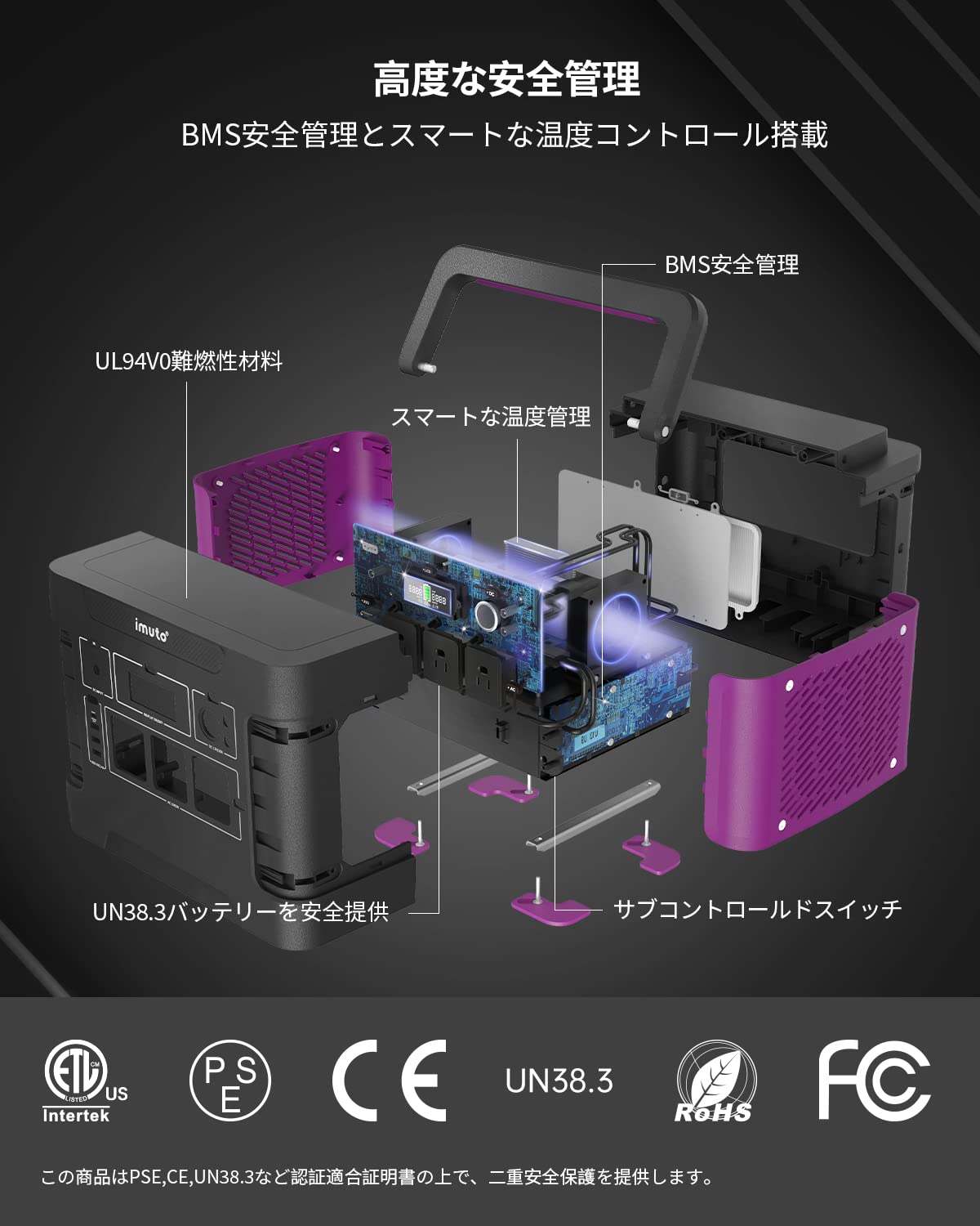 Amazon.co.jp: imuto: ポータブル電源