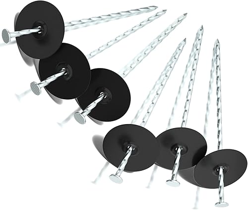 EISENSP Paquete de 100 estacas de paisaje con tapas de junta, 6.3 pulgadas, pasadores de tela de jardĂn de acero galvanizado de alta resistencia que EISENSP Paquete de 100 estacas de paisaje con tapas de junta, 6.3 pulgadas, pasadores de tela de jardĂn de acero galvanizado de alta resistencia que