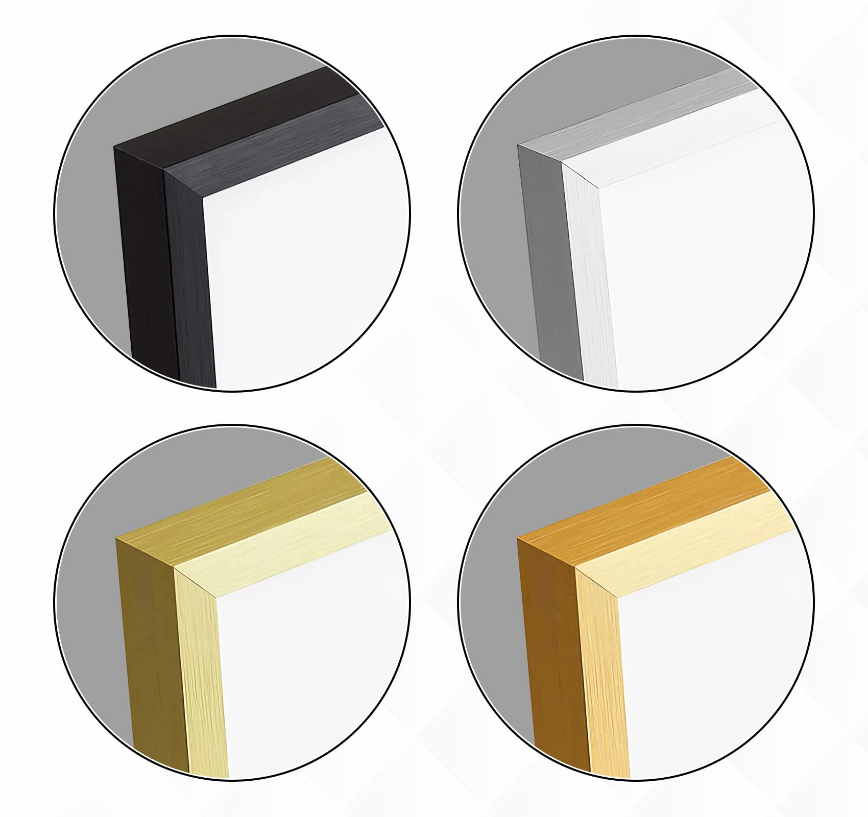 Homucasa Bilderrahmen 40x60cm Schwarz - Metall Aluminium Mit Acrylglas Für Wand & Tisch