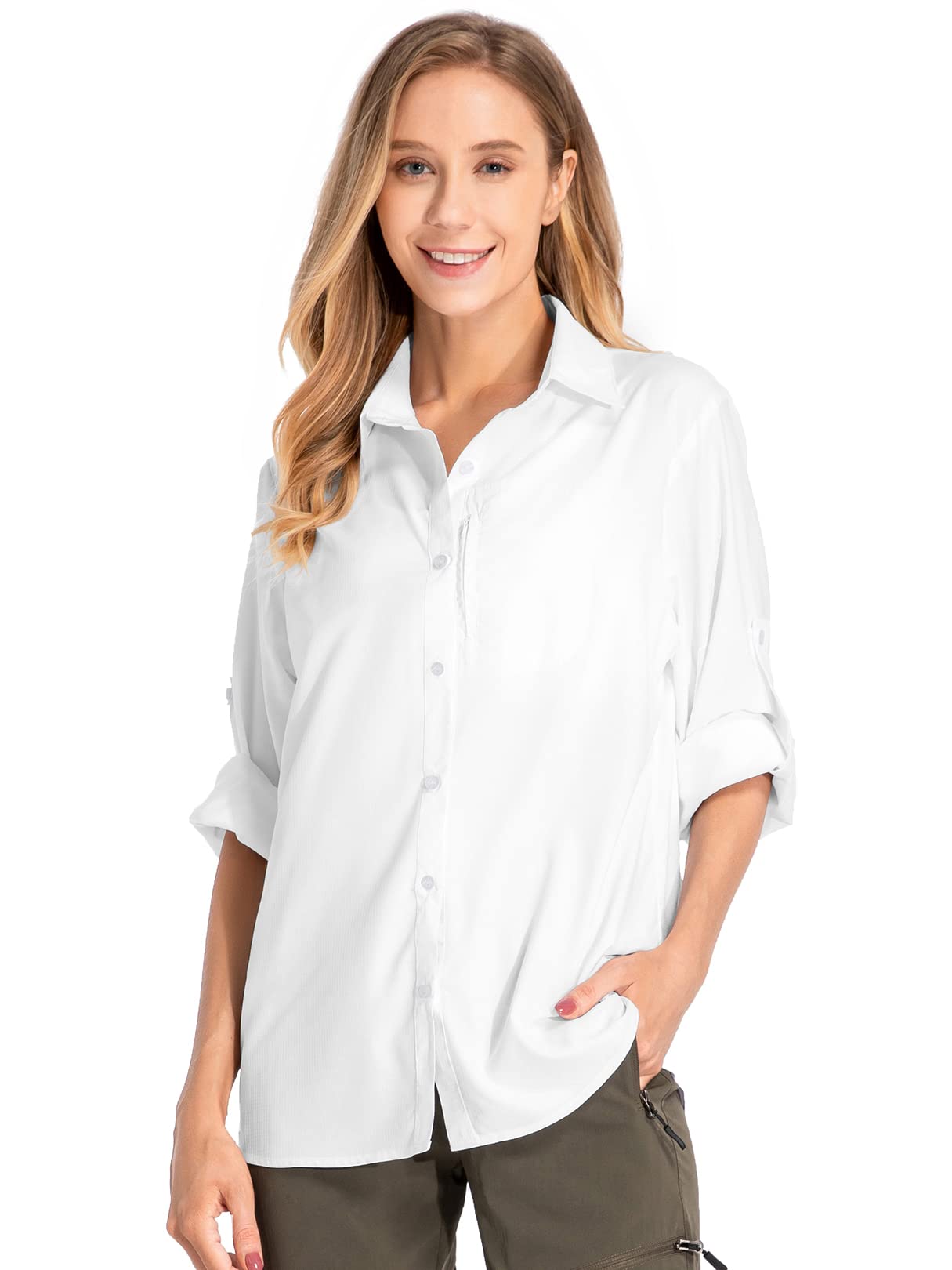 Women's UPF 50 Long Sleeve Sun Protection Clothes Quick Dry Hiking Shirts