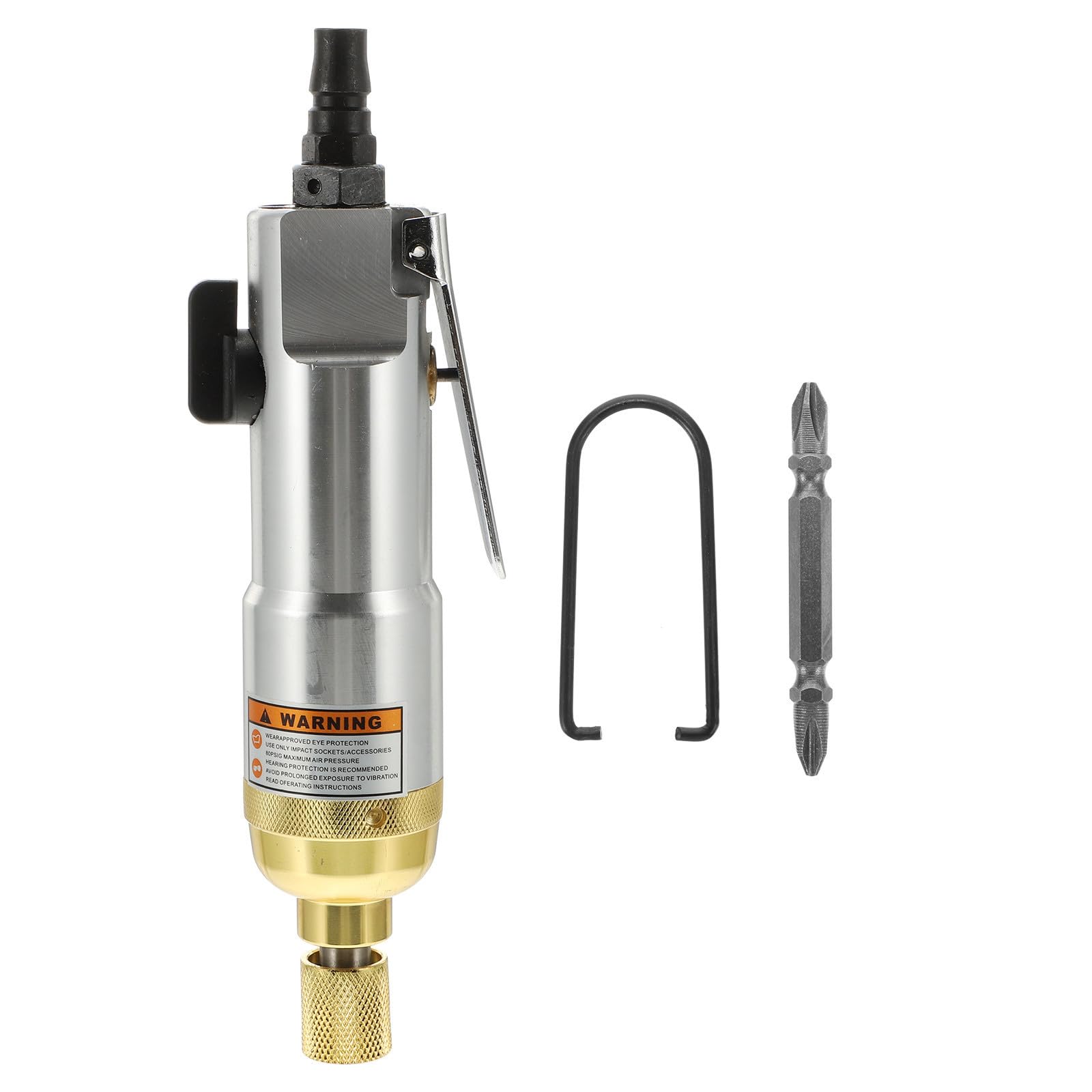 Cacciavite Pneumatico Regolabile 9000rpm 1/4 Pollice Nero | Coppia Massima 35n, Consumo Aria 0, 25 3/min, Pressione 0, 62mpa, Capacità Bulloni 4-6mm