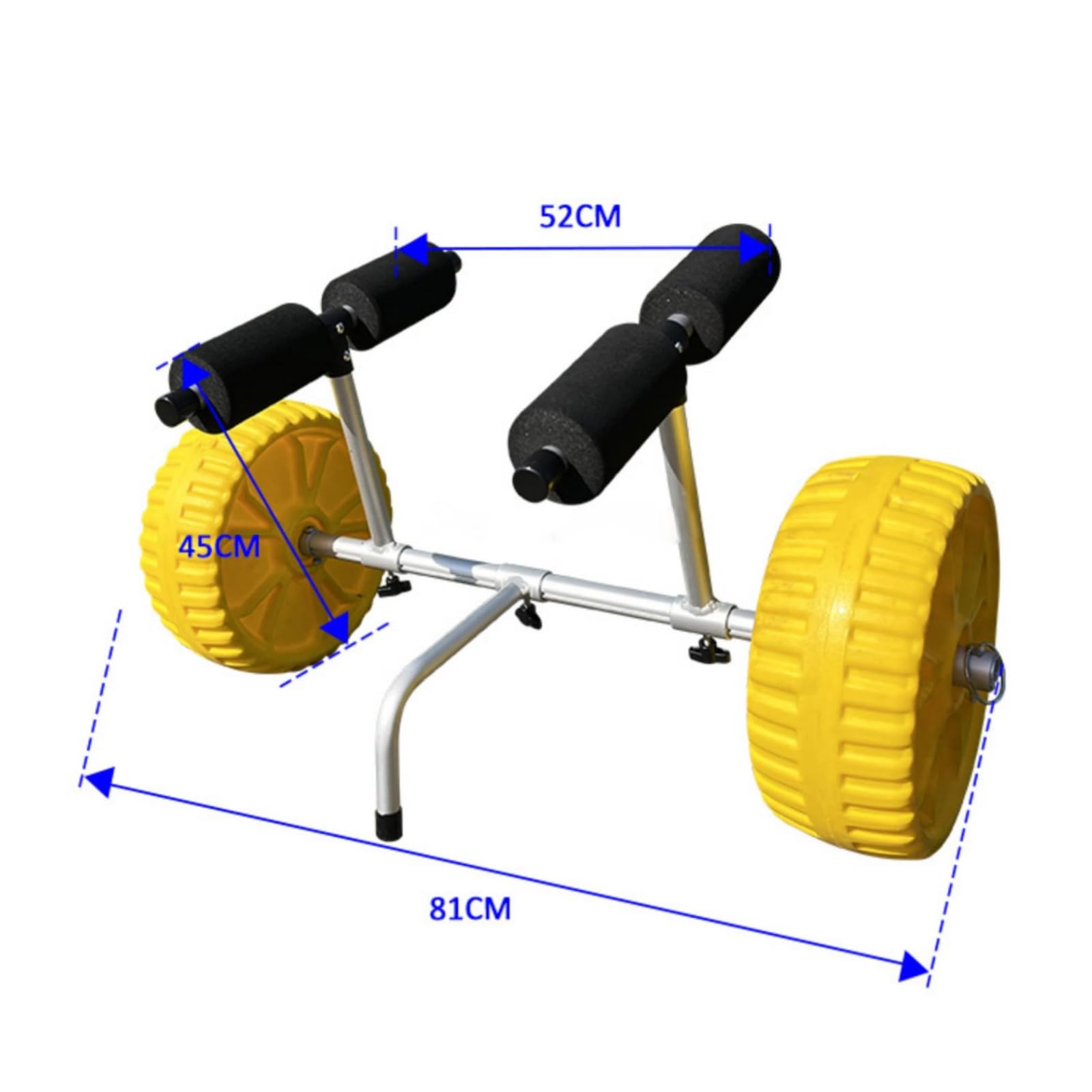 Carrello Trasporto Kayak Portatile Accessorio Nautico Doppio Cavalletto Attrezzatura Sportiva per Outdoor