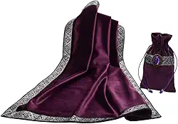 BLESSUME Witch Altar Tarot Toalha de mesa para leitura Divination Square Cloth Pouch Roxo