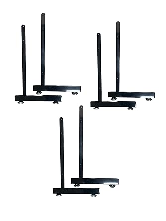 Only Hangers Black Commercial Grade L Legs for Gridwall and Grid Panels - Set of 3 Pairs.