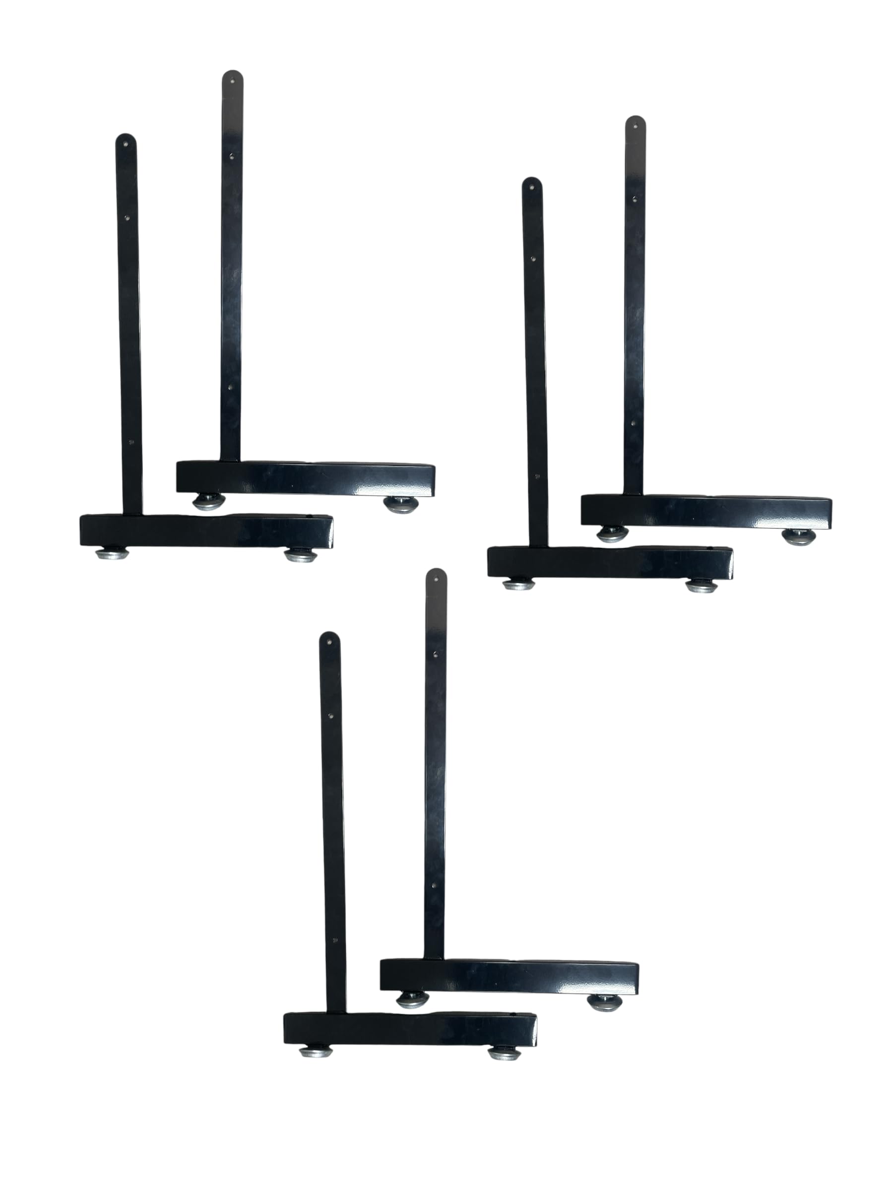 Only Hangers Black Commercial Grade L Legs for Gridwall and Grid Panels - Set of 3 Pairs.