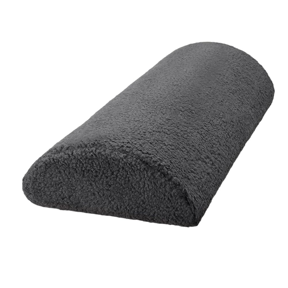 UDSKNV[KSL Memory Foam Leg Pillow Recliner Foot Cushion High Resilience Bolster Sleeping Rest Multipurpose Half Roll Gray