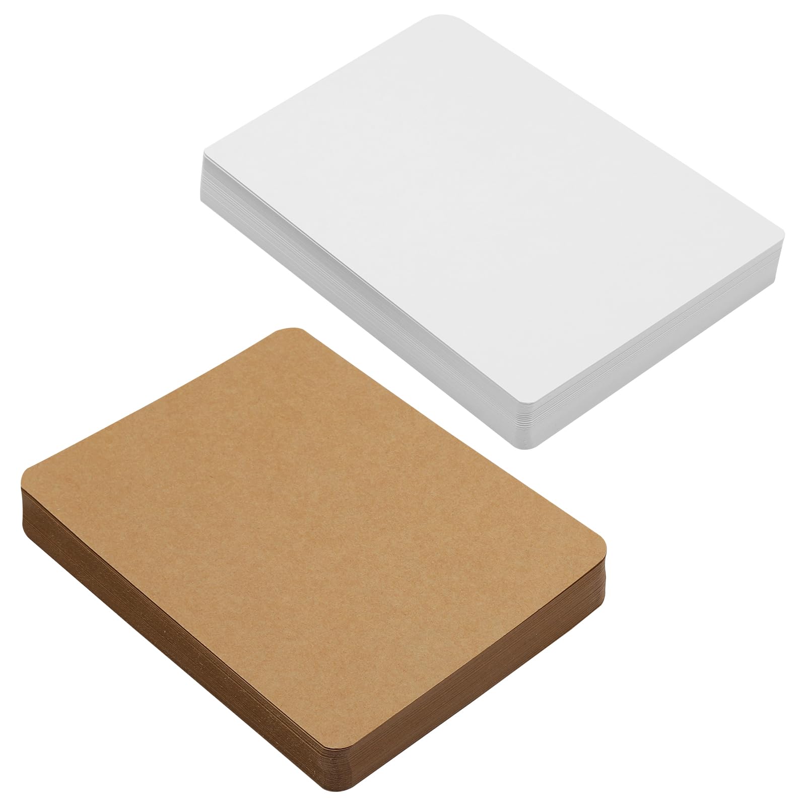 VOSSOT 100 sztuk kartek A6 z papieru typu kraft, 14,8 x 10,5 cm, 300 g/m², puste kartki pocztowe, puste kartki, karton typu kraft do drukowania, kartki pocztowe do drukowania, zaproszeń, kartek