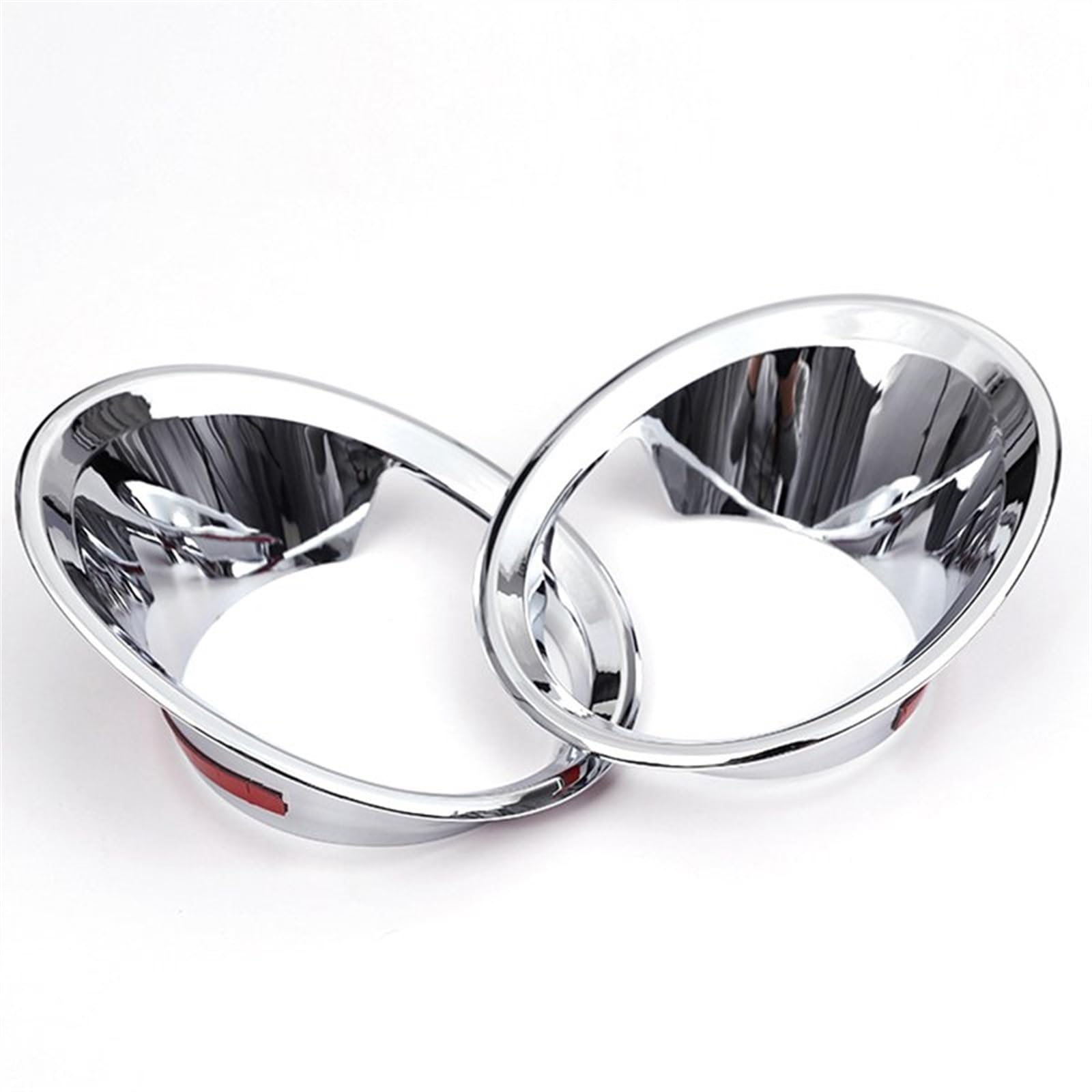 Nebelscheinwerfergitter Für BMW X1 F48 2016-2019 1 Paar Kohlefaser/für Chrompolitur Nebelscheinwerfer Lampenabdeckung Verkleidung Zubehör Auto Styling(Chrome Silver)