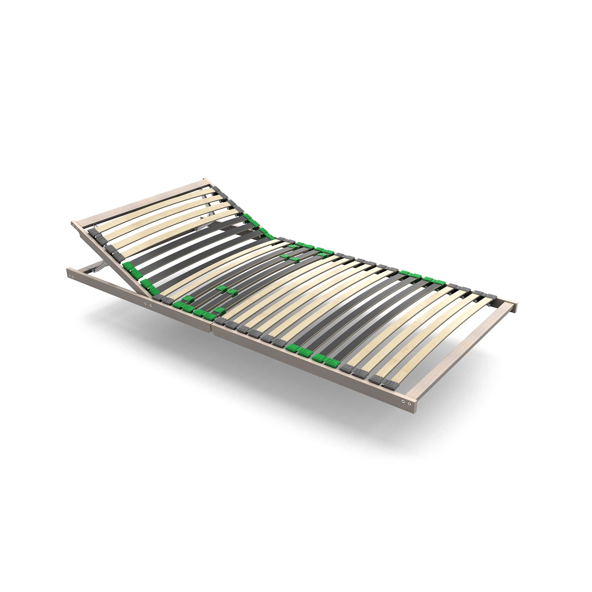Lattenrost2go FlexSTAR Lattenrost 90x200 cm - Verstellbares Kopfteil, 28 Federleisten, 7 Zonen, Härtegrad anpassbar, bis 140 kg, Montagefrei, Ergonomischer Holz-Schlafkomfort